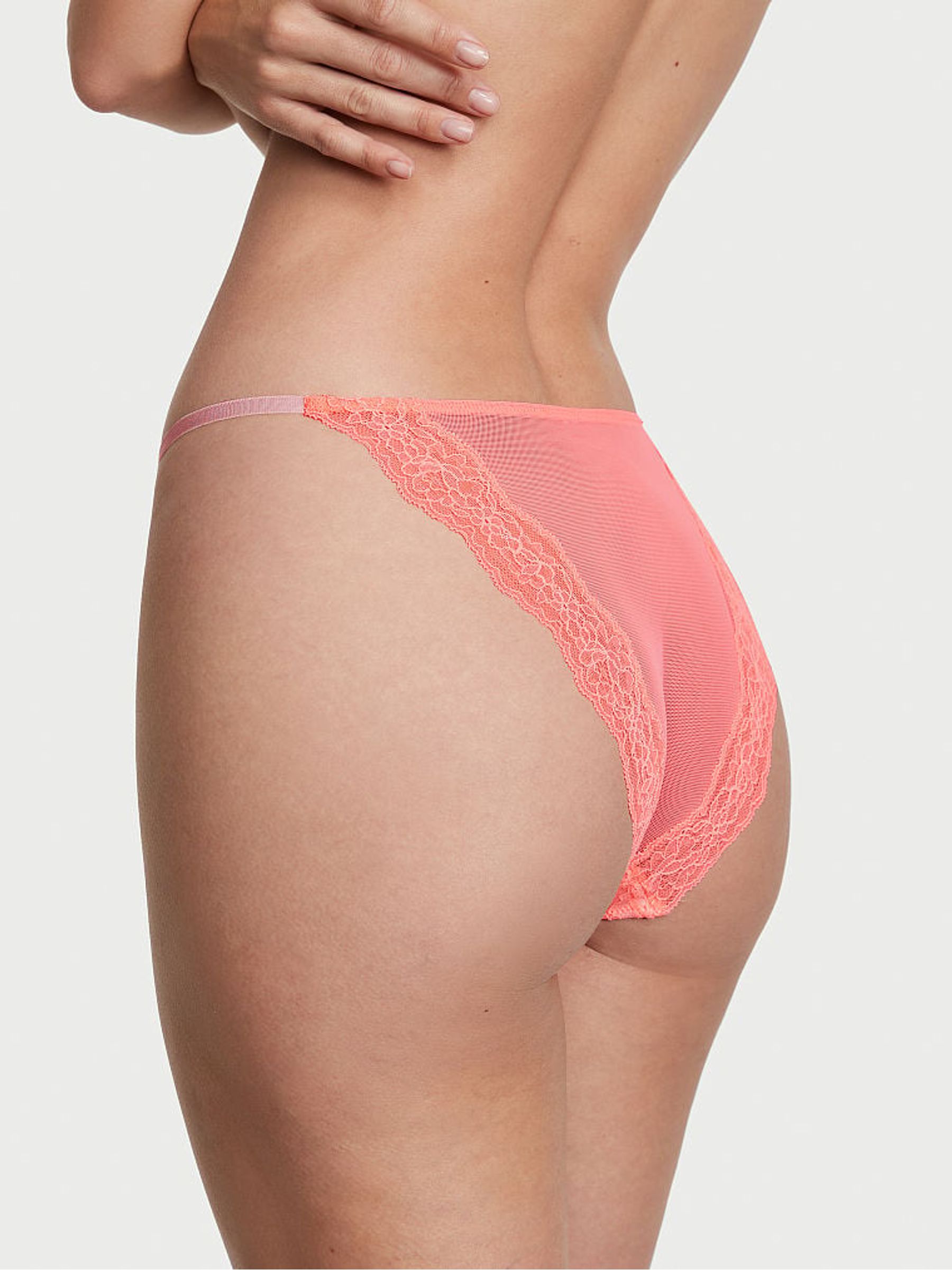 Neon Nectar Orange Bikini Lace Knickers - Image 2 of 3