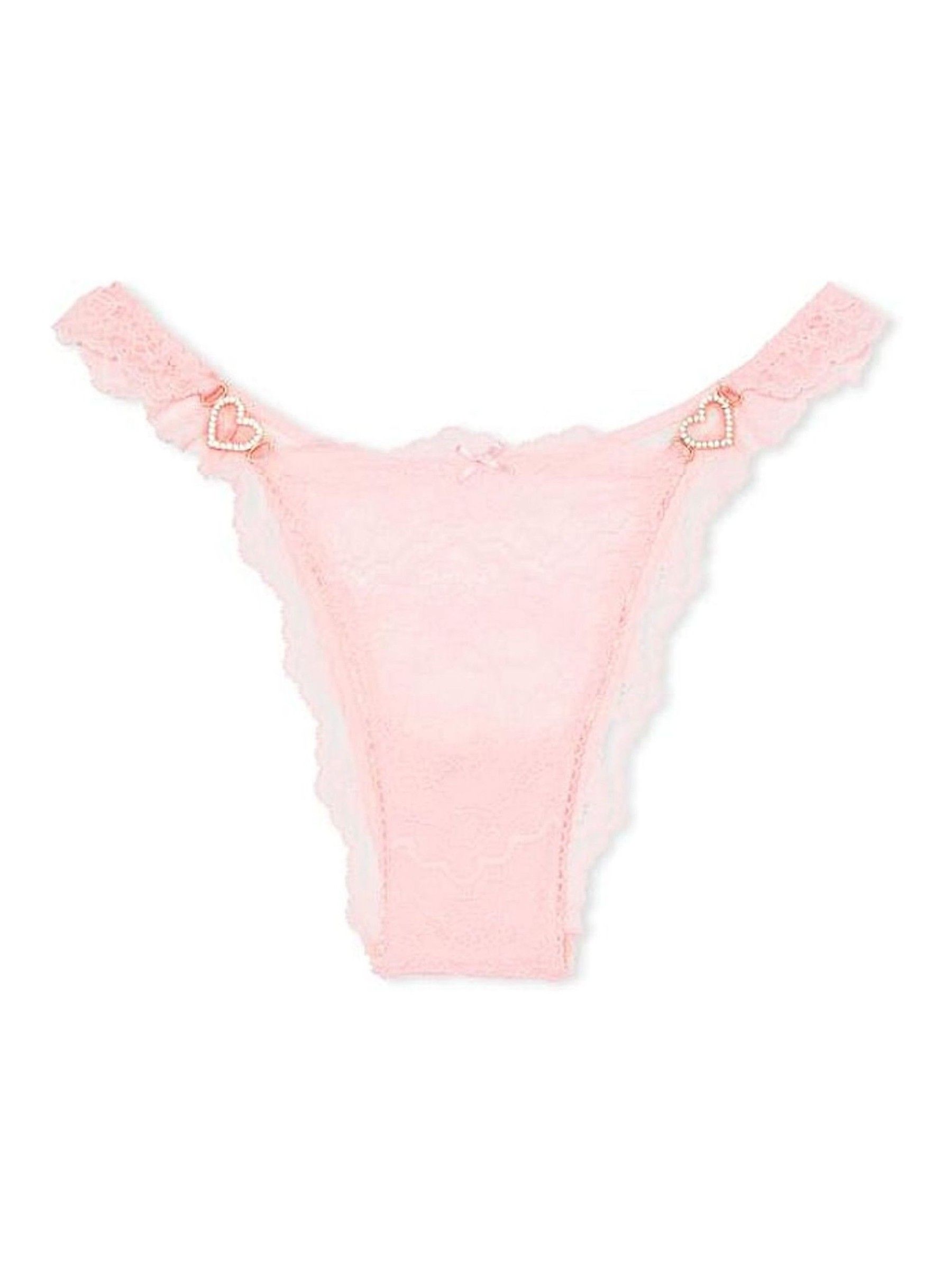 Pretty Blossom Pink Brazilian Lace Up Knickers - Image 4 of 4