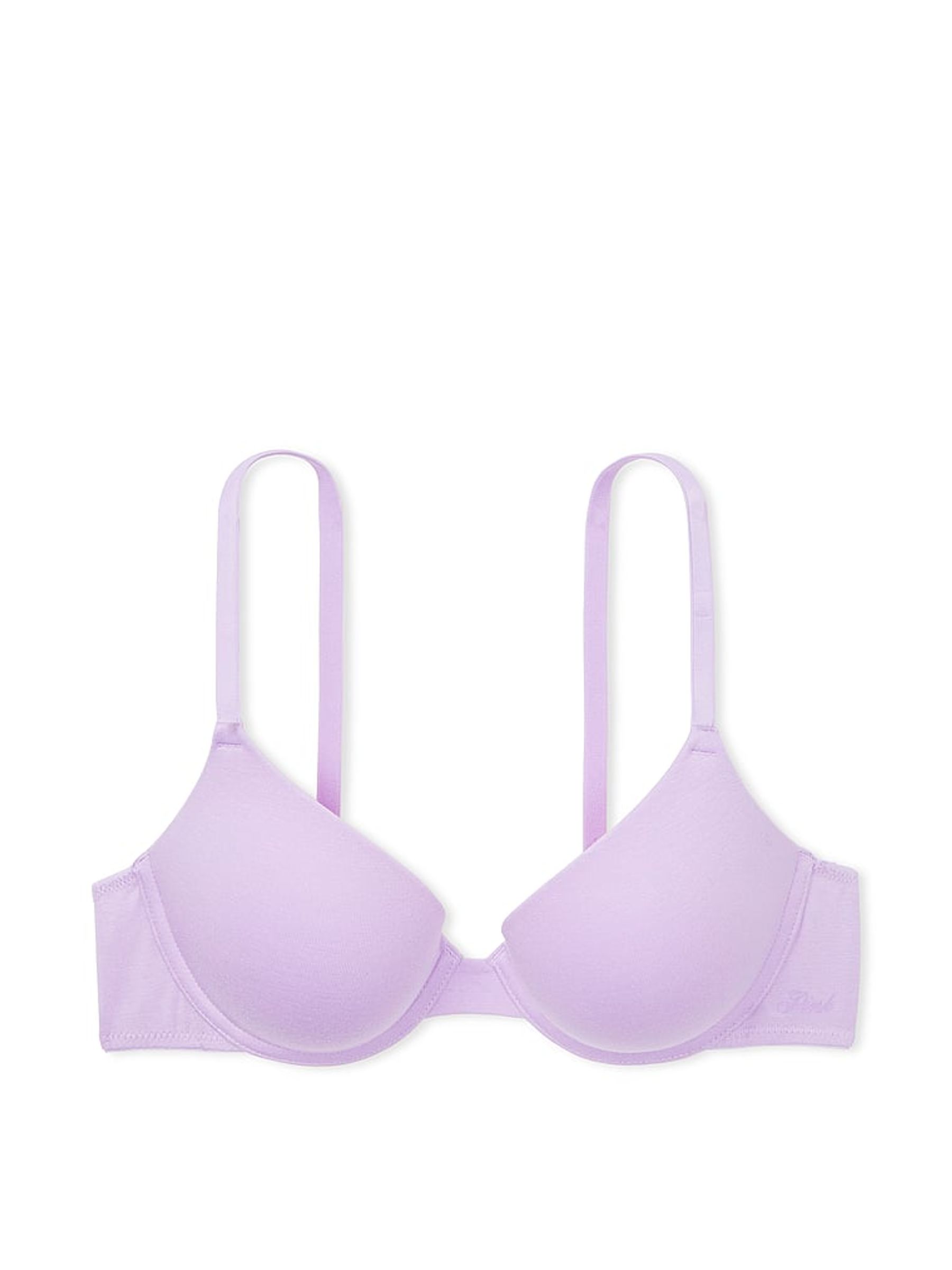 Pastel Lilac Purple Push Up Cotton Bra - Image 4 of 4