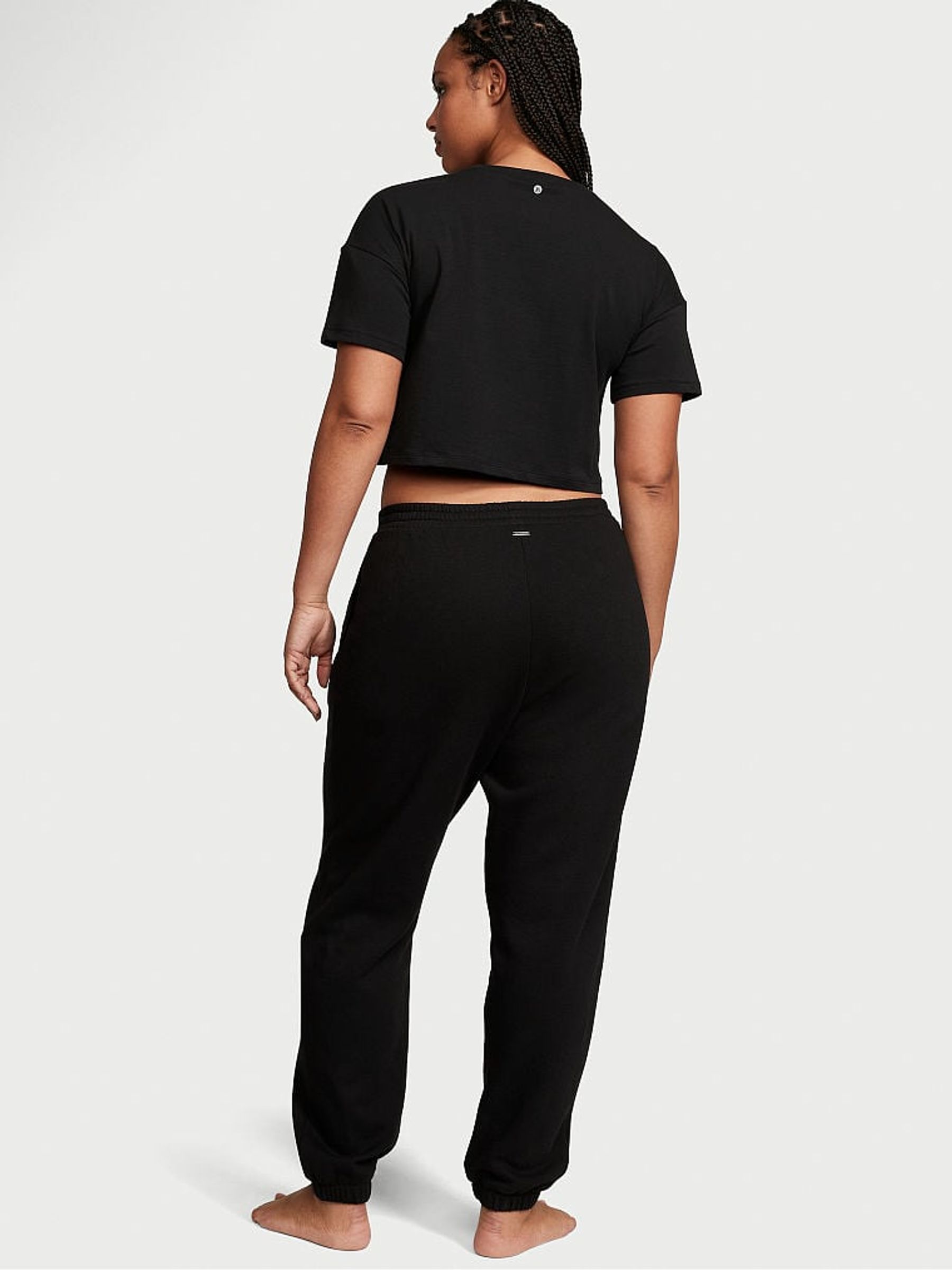 Pure Black Fleece Jogger - Image 2 of 3