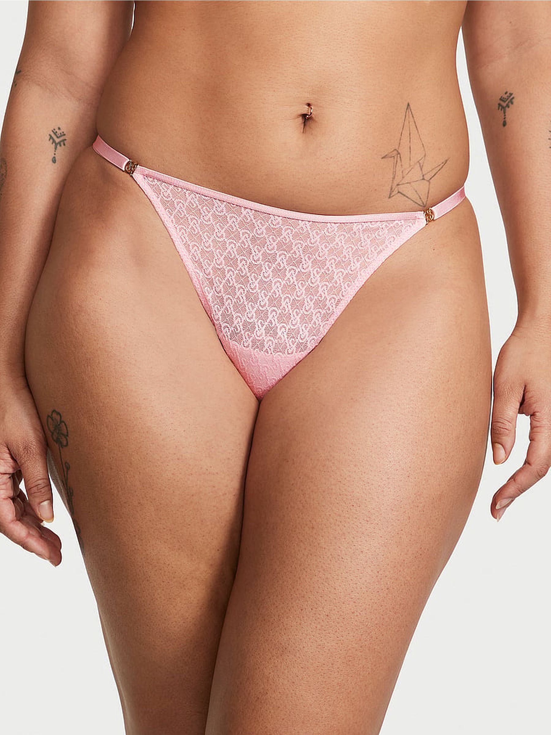 Pretty Blossom Pink Thong Icon Knickers - Image 1 of 3
