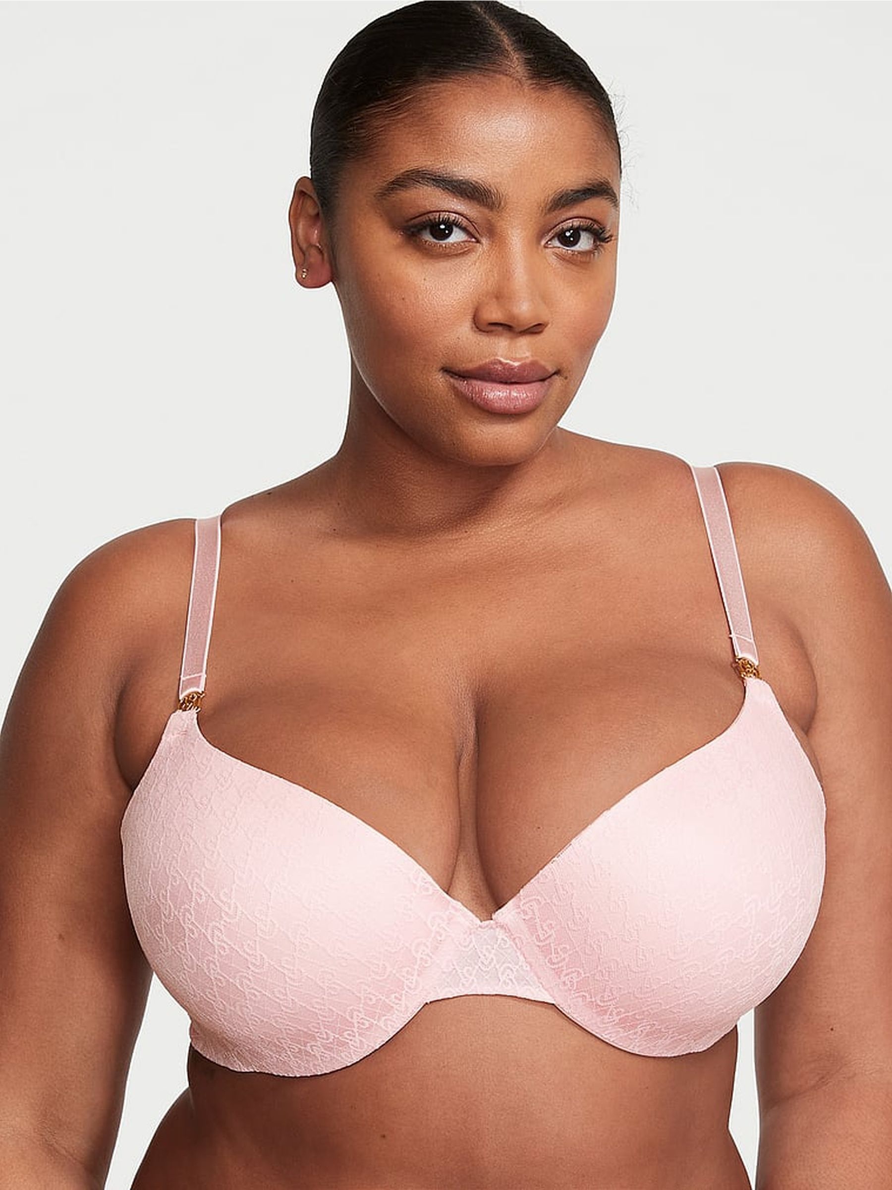 Pretty Blossom Pink Icon Push Up Demi Bra - Image 1 of 3