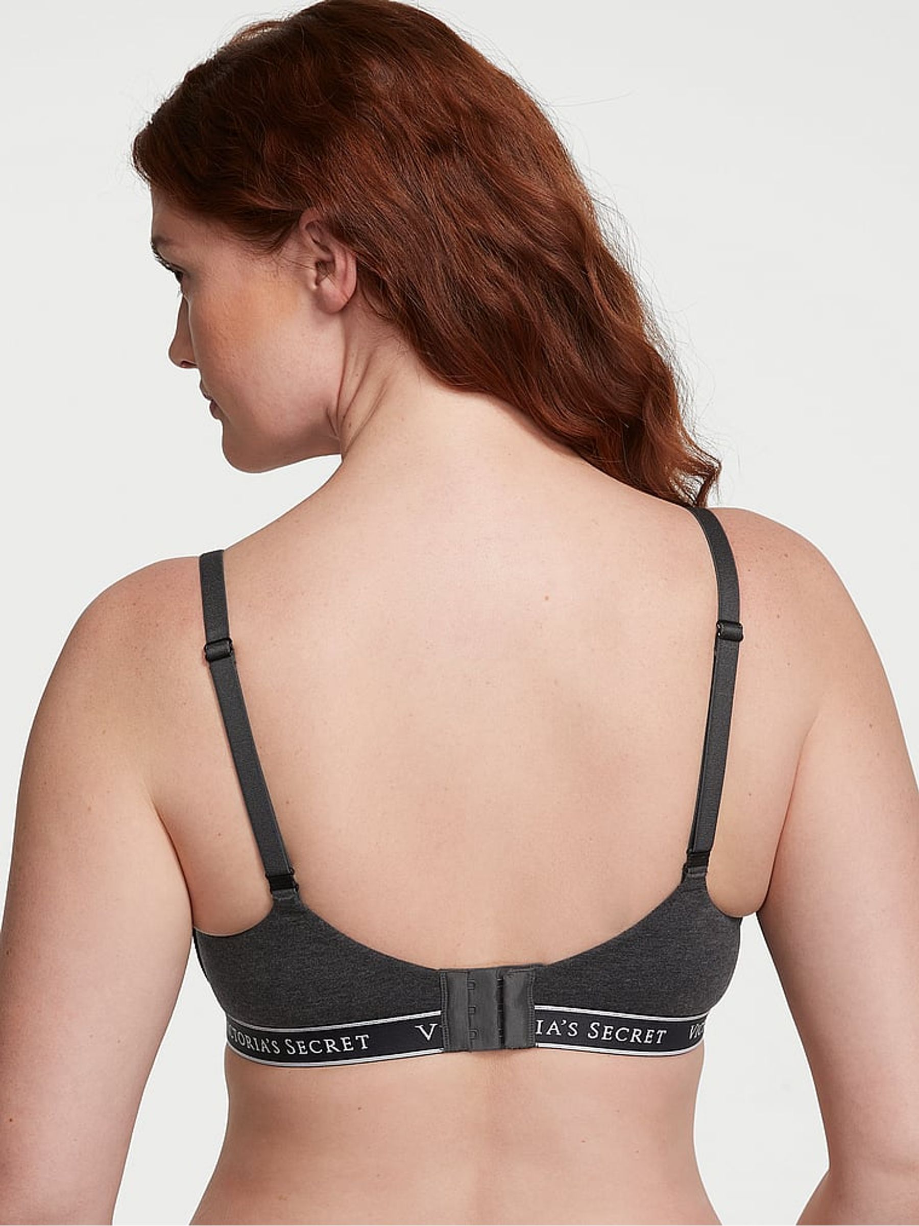 Charcoal Heather Grey Band Non Wired Lightly Lined Bra - Image 2 of 3