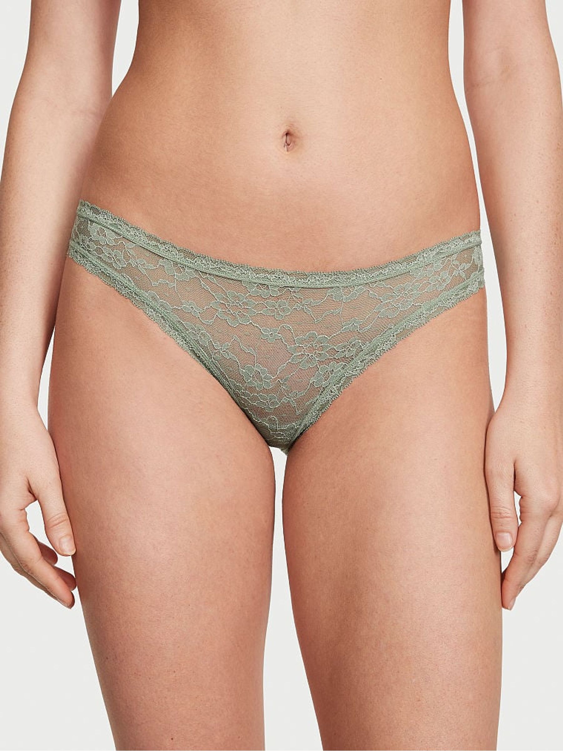 Seasalt Green Bikini Lace Knickers - Image 1 of 1