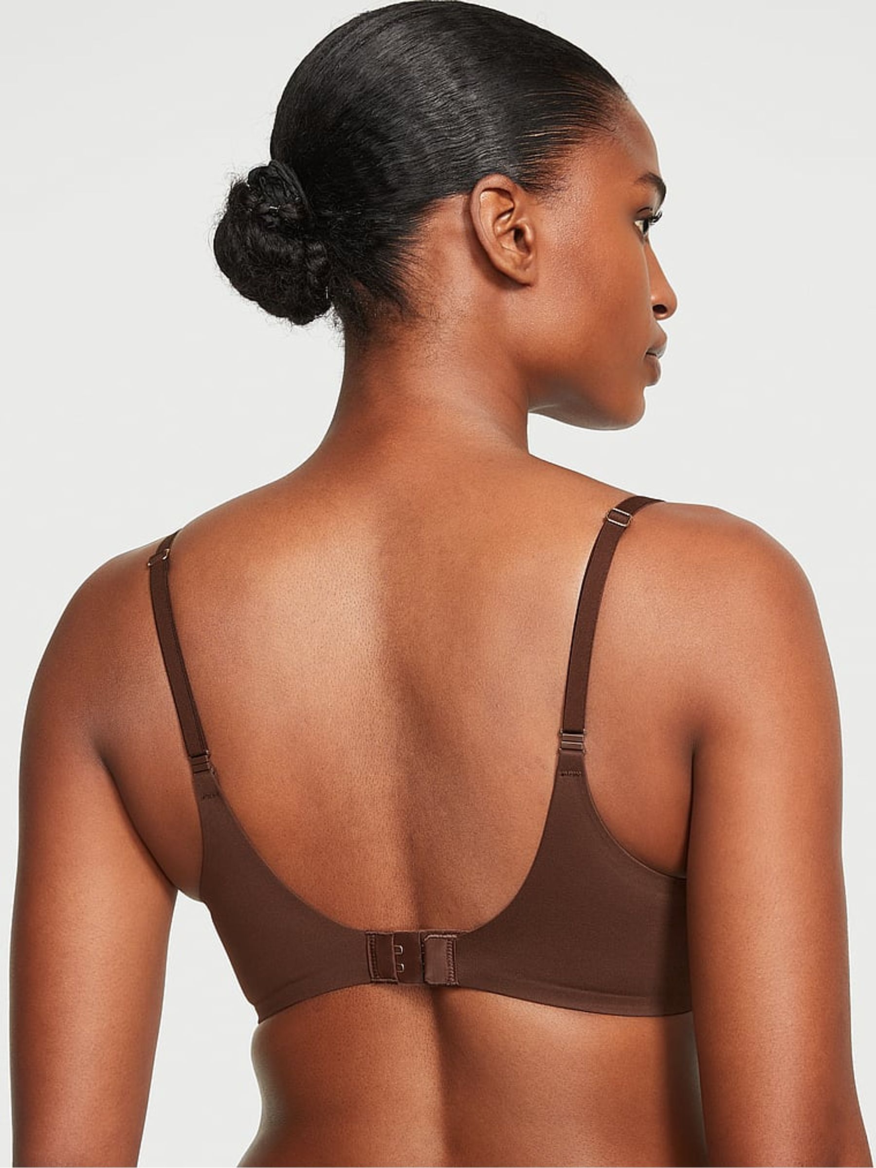 Ganache Brown Smooth Push Up Bra - Image 2 of 3