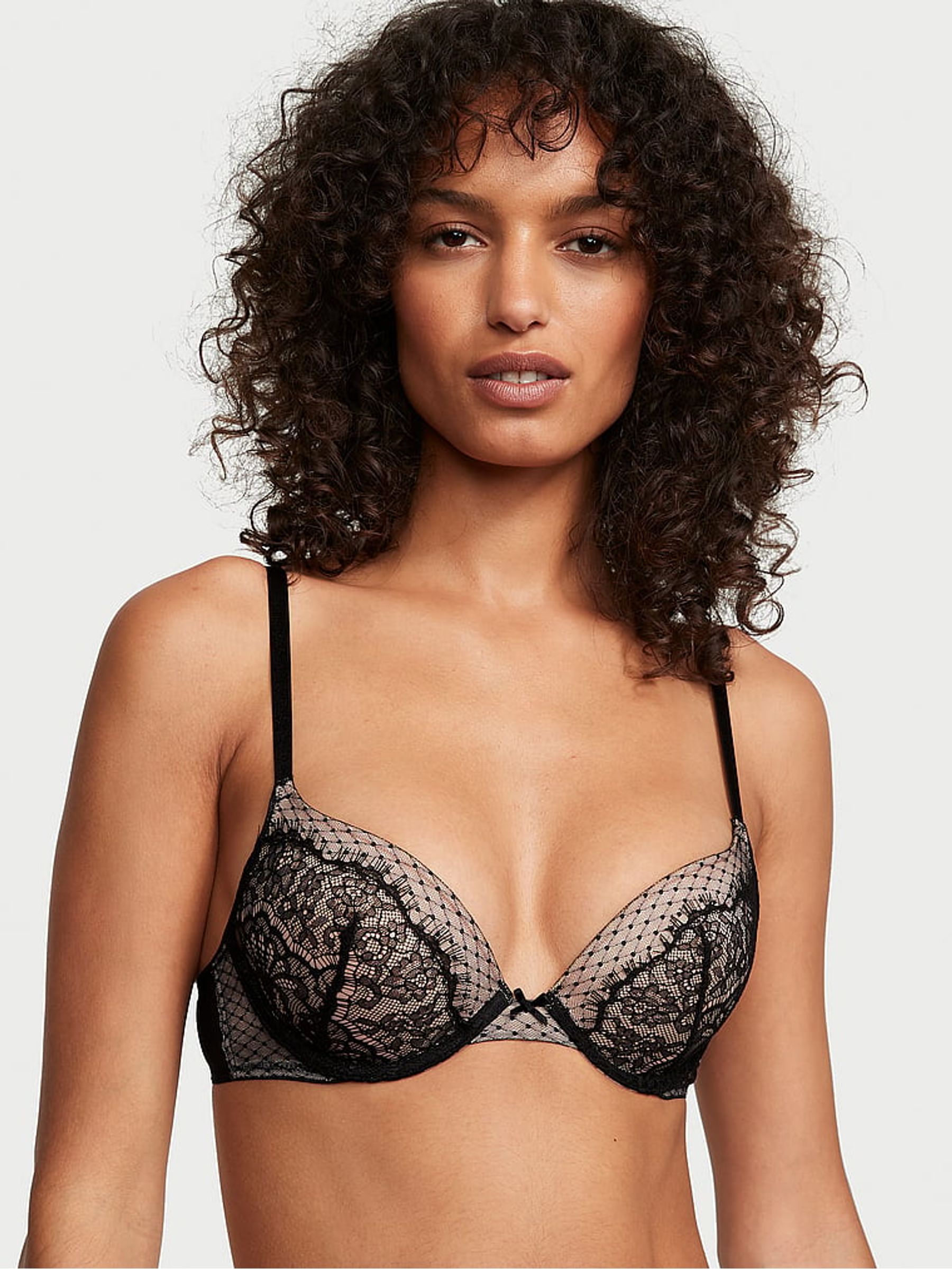 Black Lace Full Cup Push Up Bra - Image 1 of 1