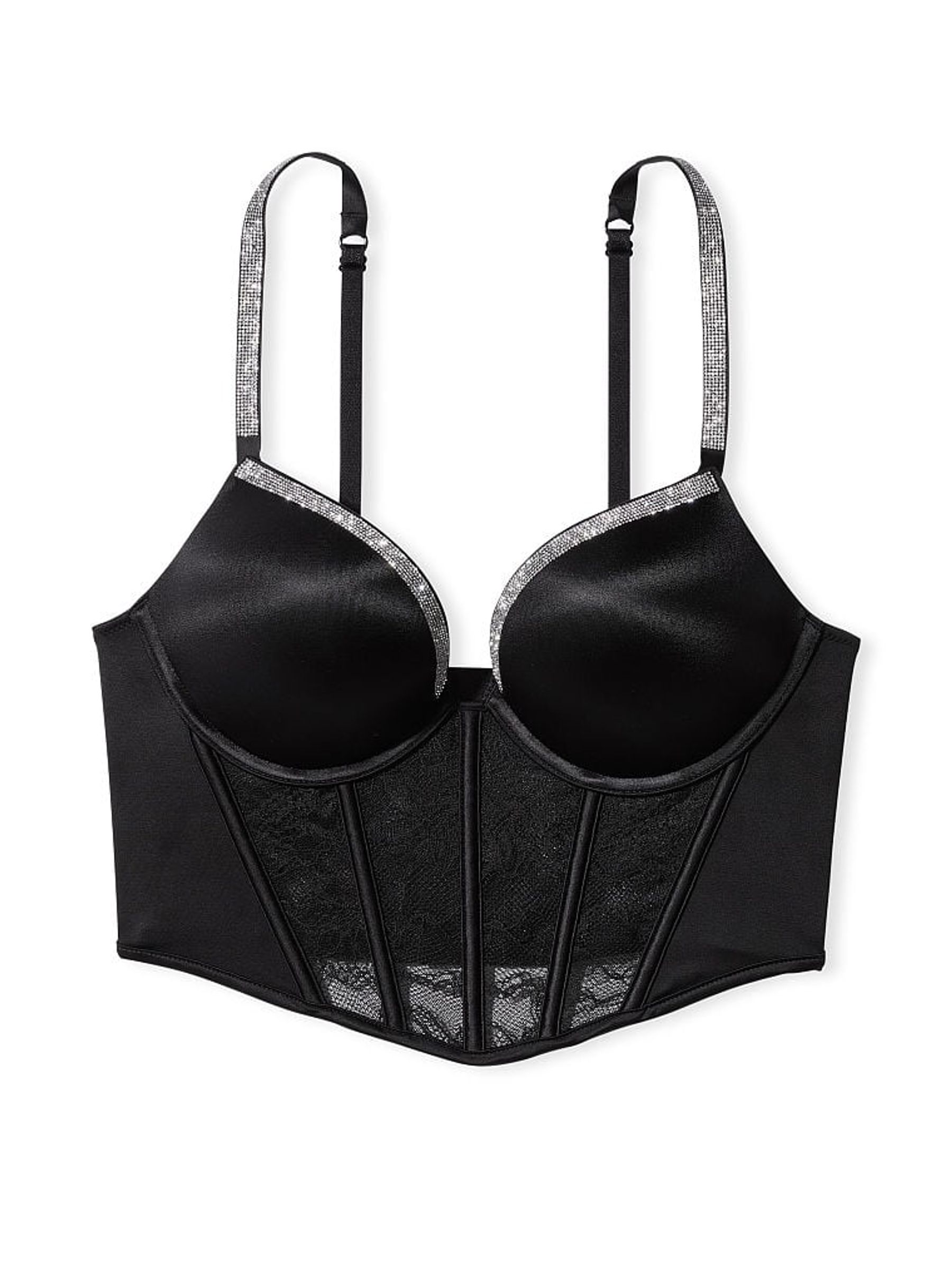 Black Bombshell Add 2 Cups Push Corset Bra Top - Image 4 of 4