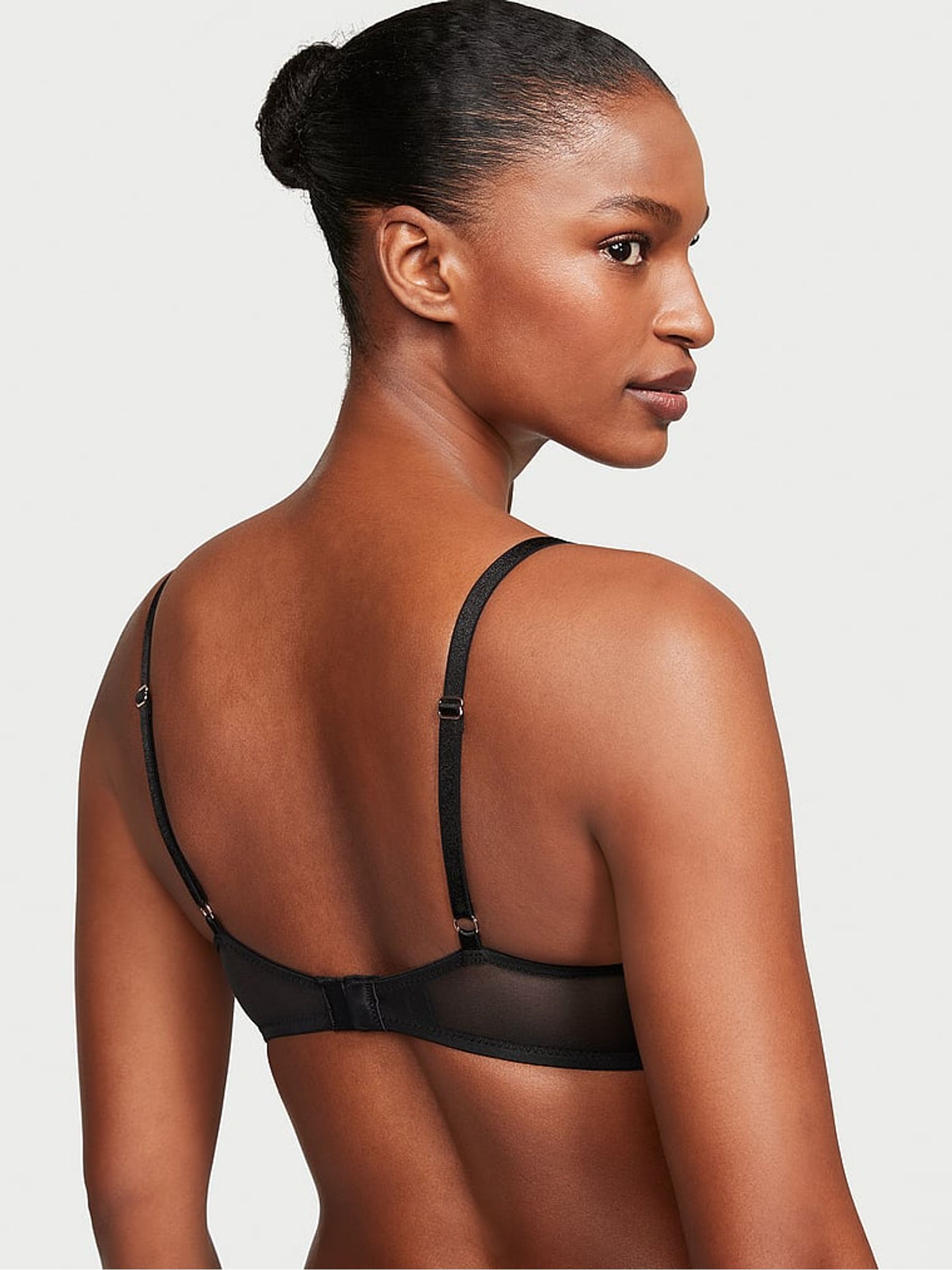 Black Lace Lightly Lined Demi Bra - Image 2 of 3