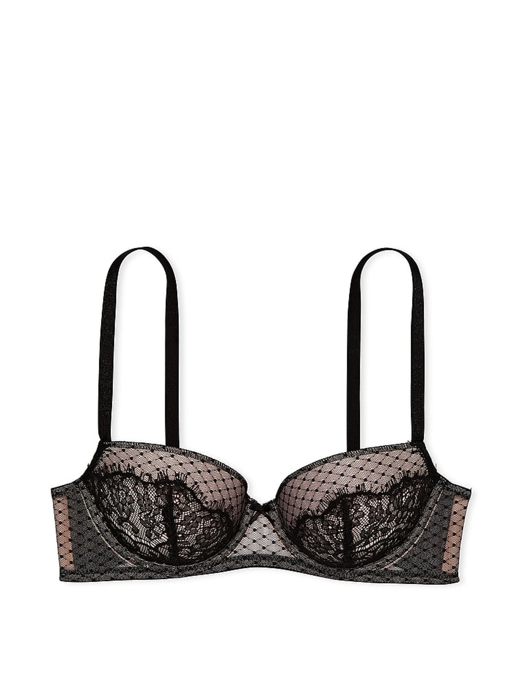 Black Lace Lightly Lined Demi Bra - Image 3 of 3
