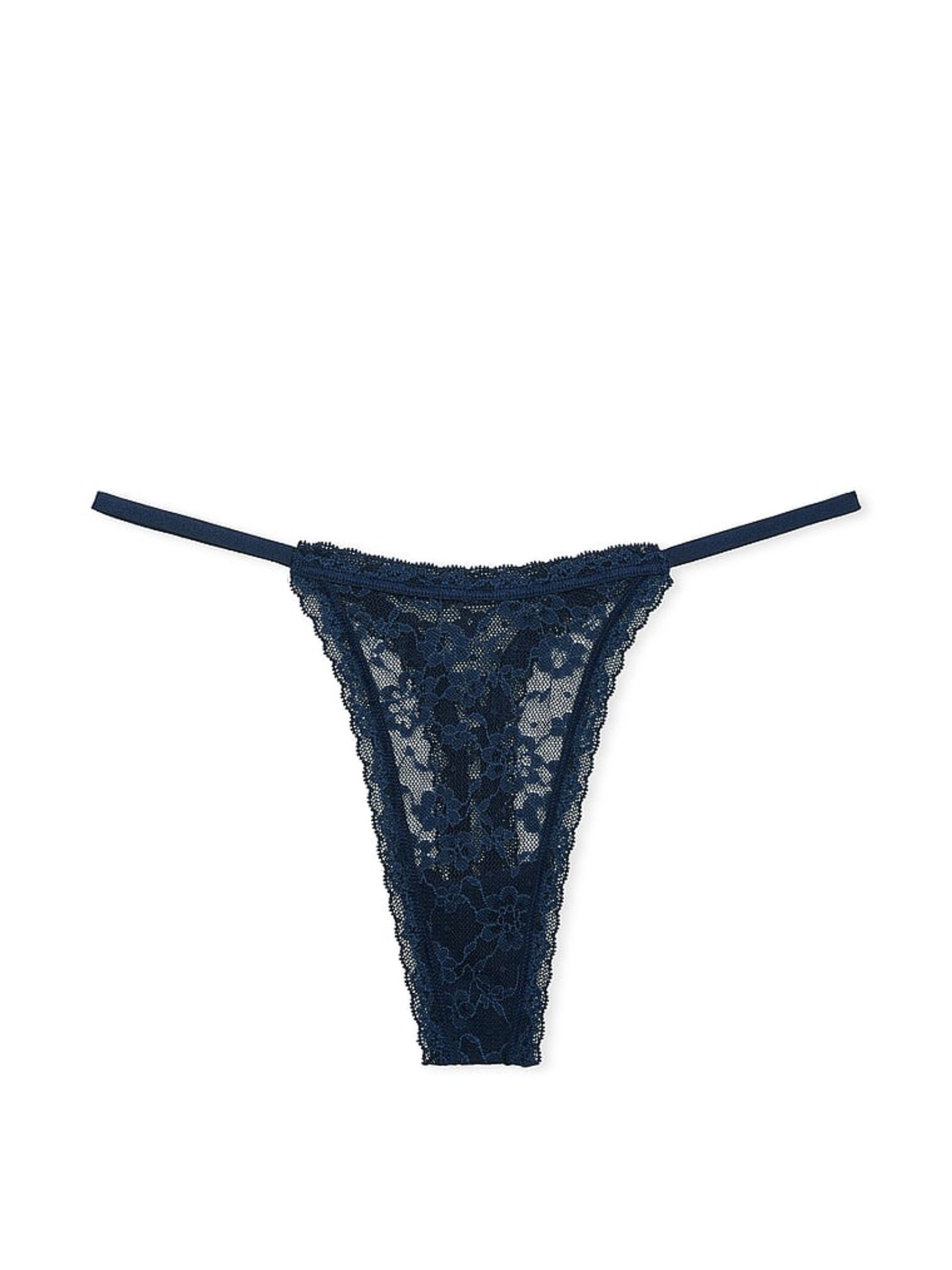Noir Navy Blue Thong Knickers - Image 3 of 3