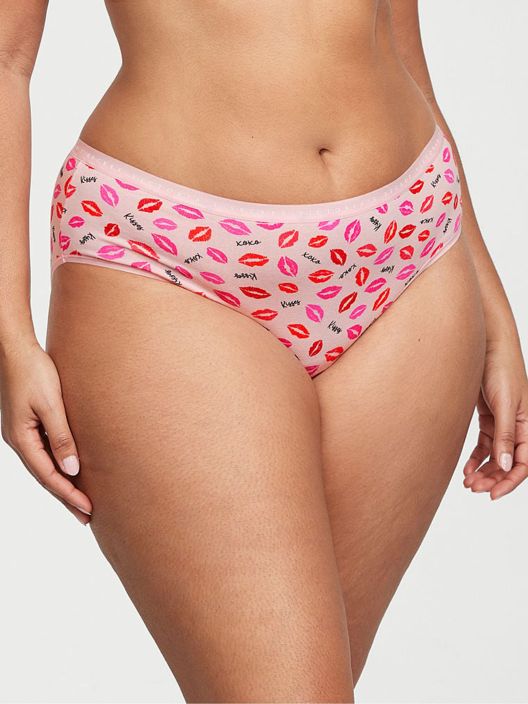 Pretty Blossom Kiss Pink Printed Stretch Cotton Hipster Knickers - Image 1 of 3