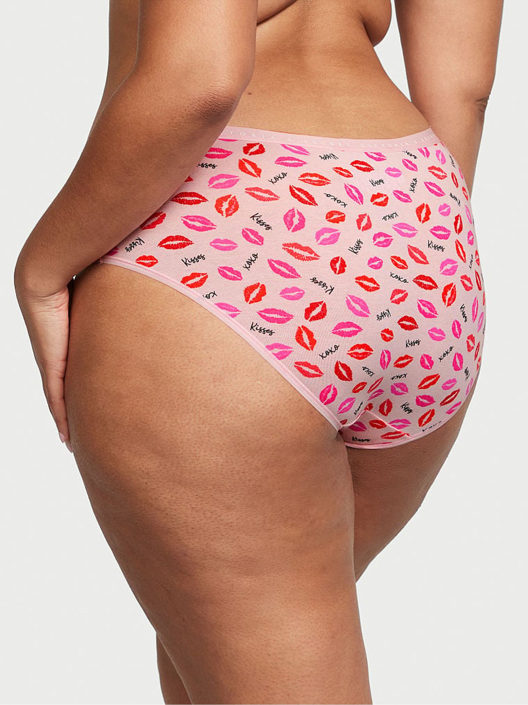 Pretty Blossom Kiss Pink Printed Stretch Cotton Hipster Knickers - Image 2 of 3