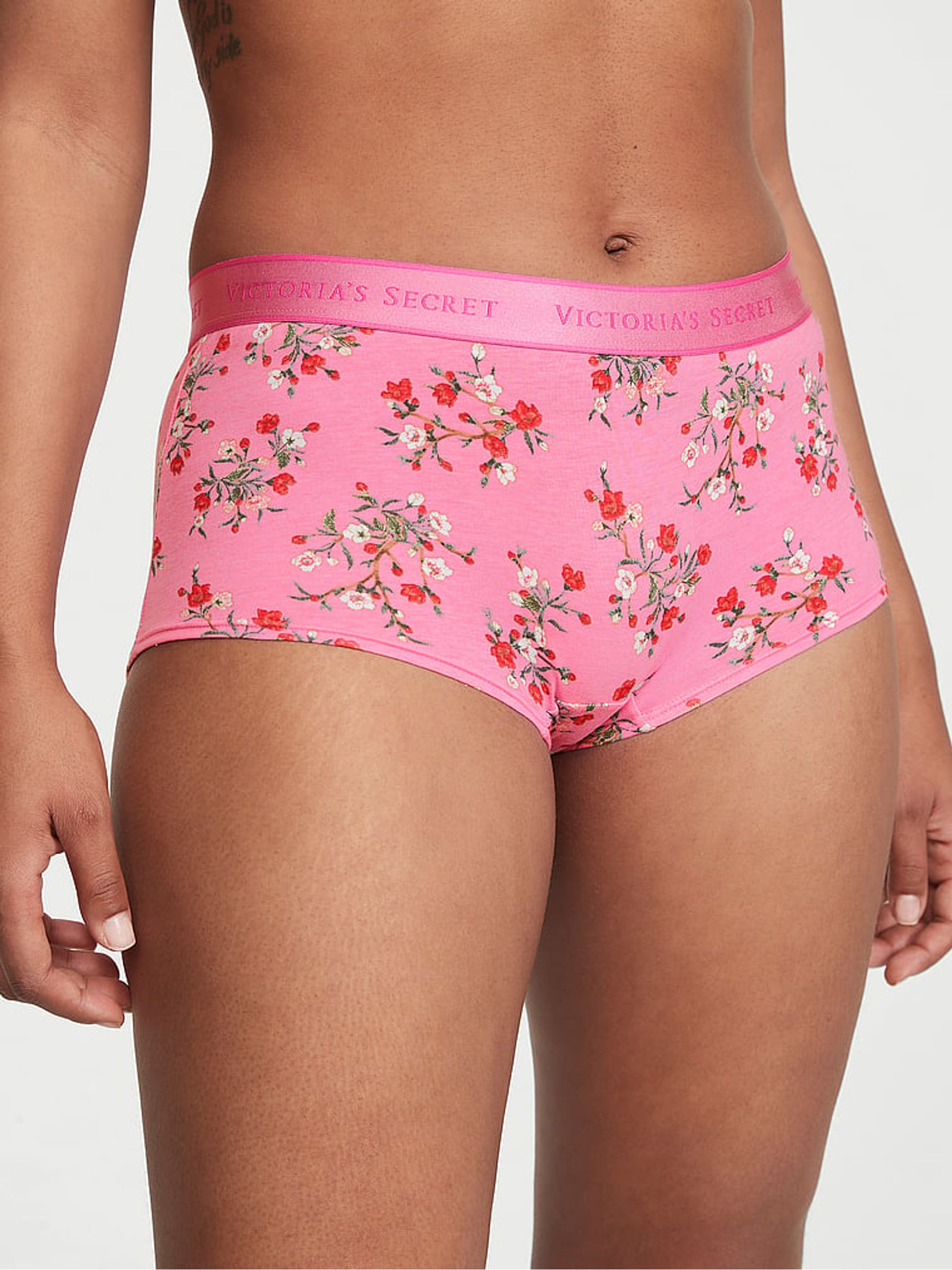 Hollywood Pink Blossoms Short Logo Knickers - Image 1 of 3