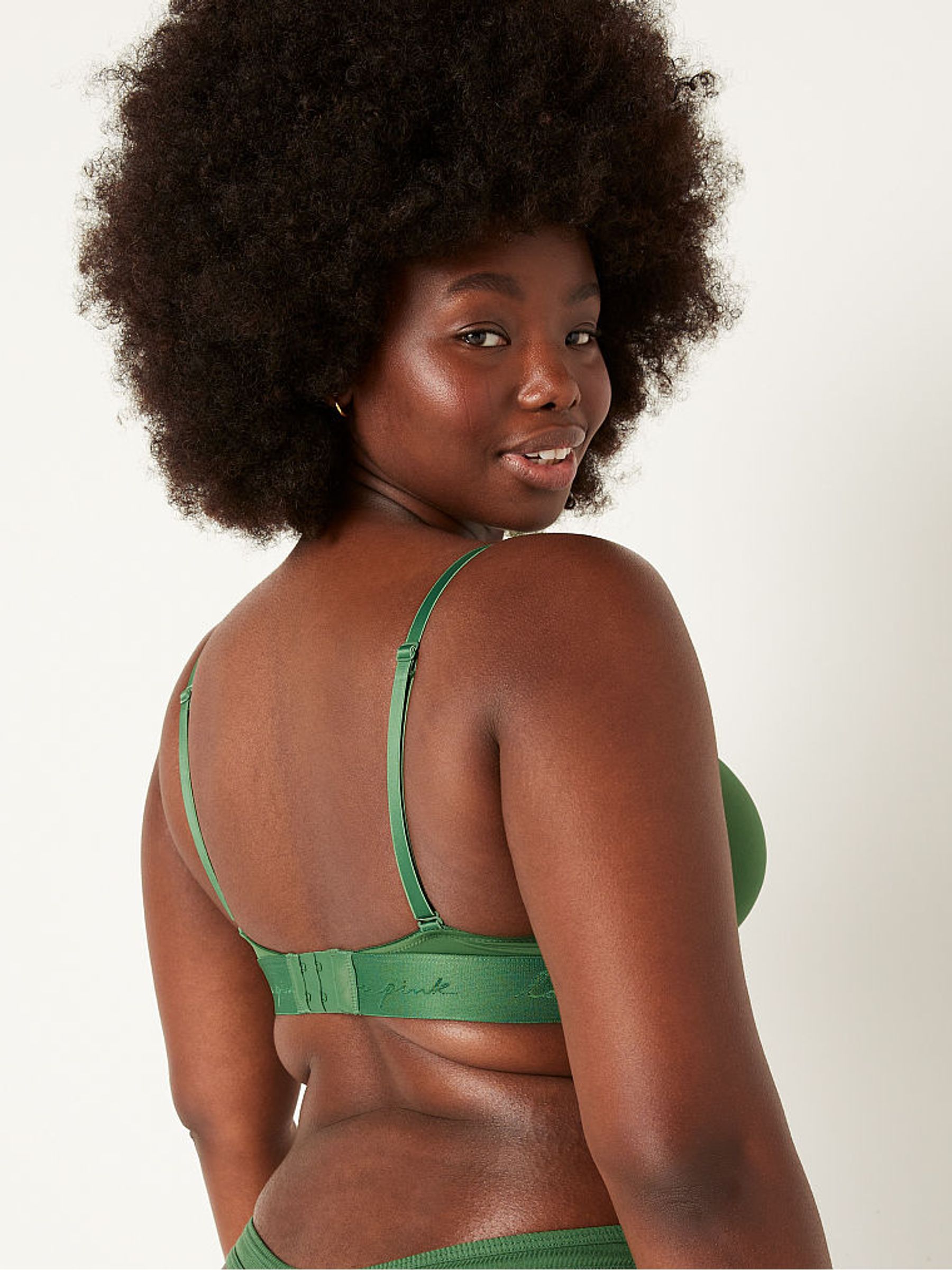 Forest Pine Green Smooth Super Push Up Bra - Image 2 of 2