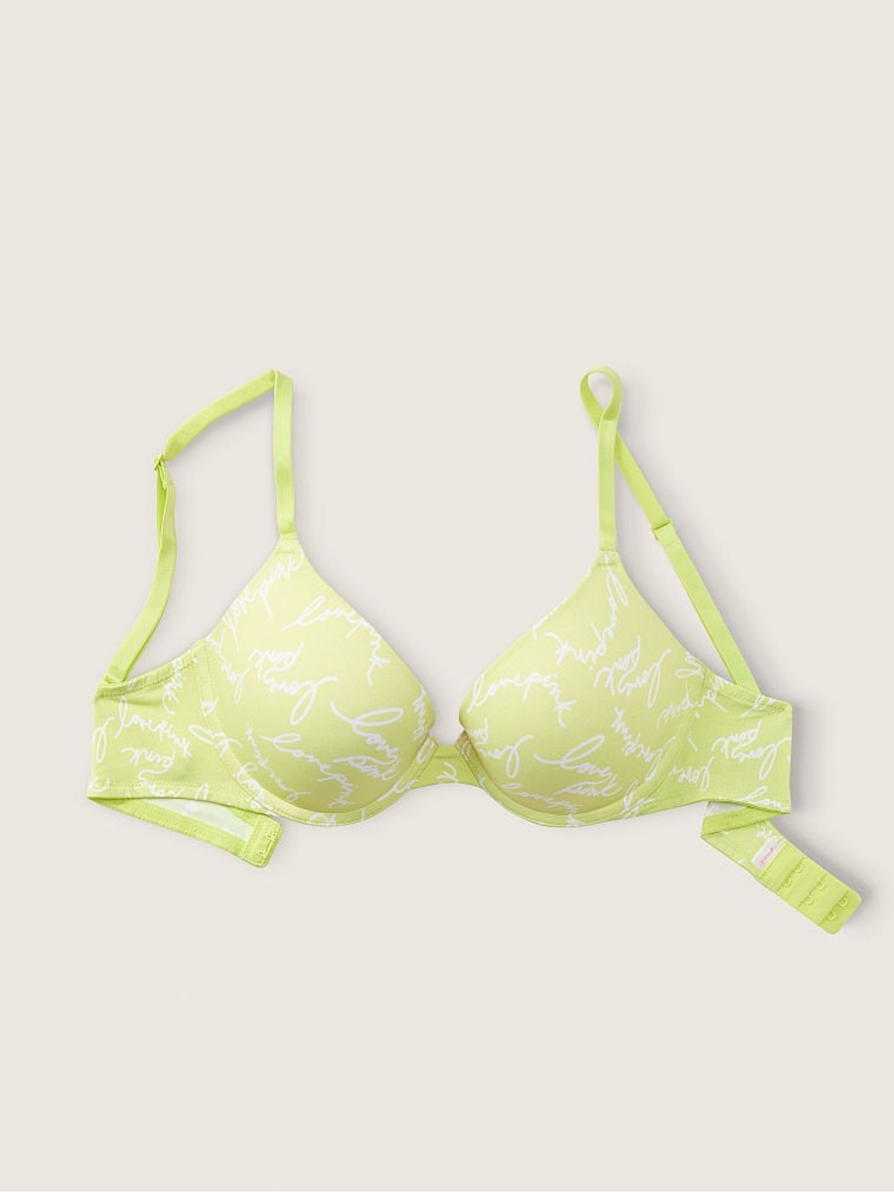 Spring Green Logo Smooth Push Up Bra - Image 4 of 4