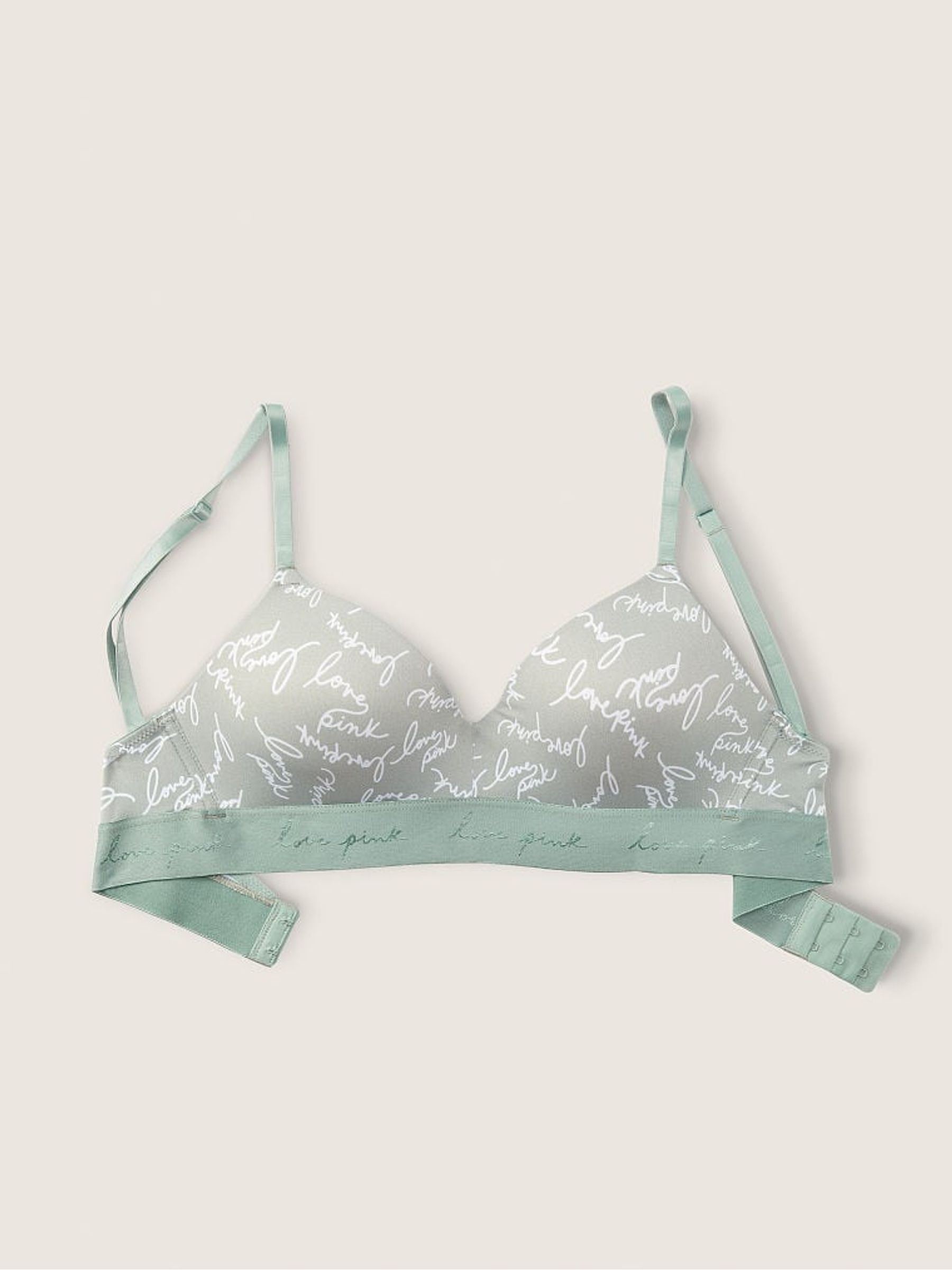 Iceberg Green Logo Print Non Wired Lightly Lined Smooth T-Shirt Bra - Image 3 of 3