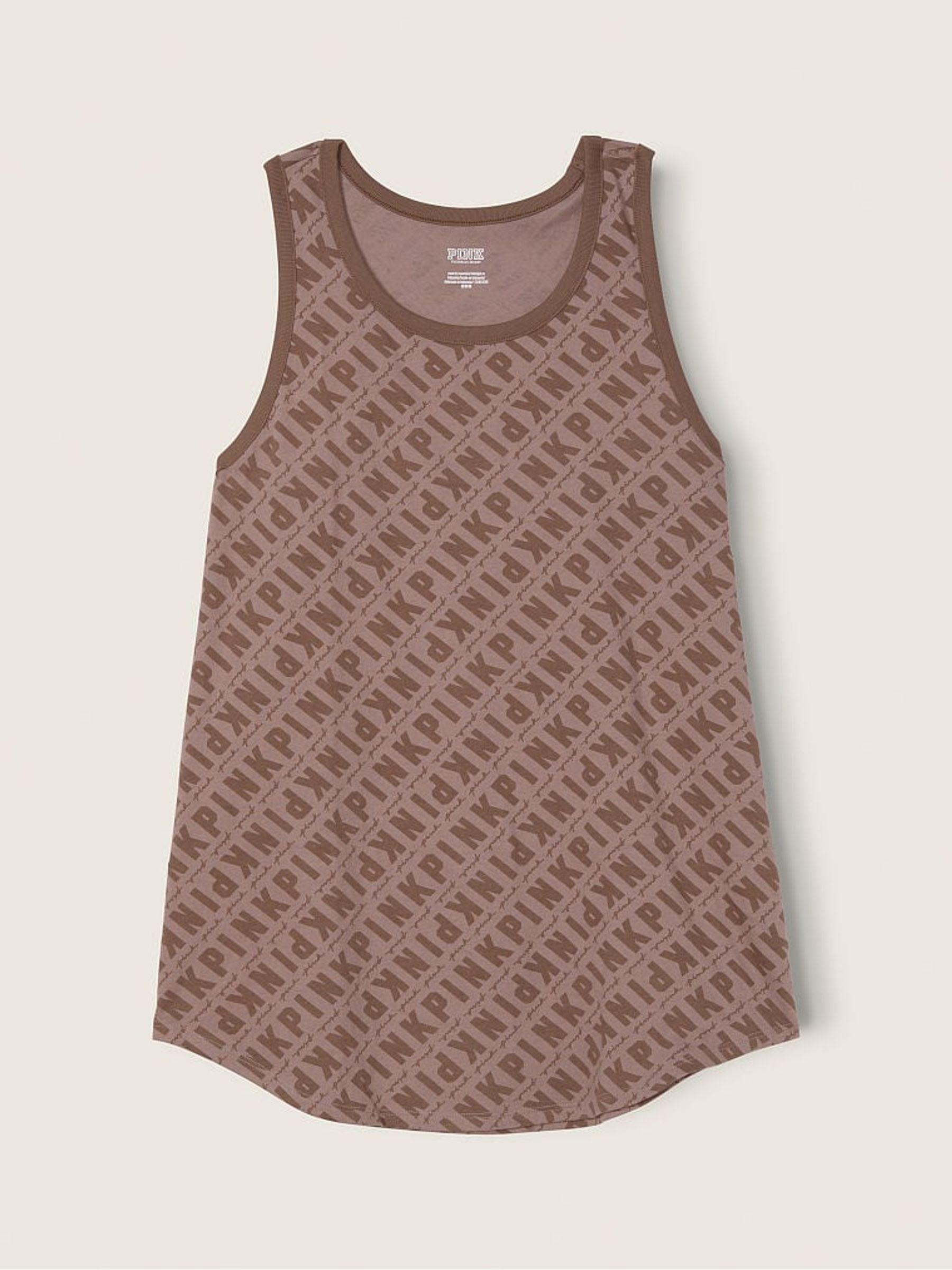 Iced Coffee Brown Logo Racerback Tank Top - Image 3 of 4