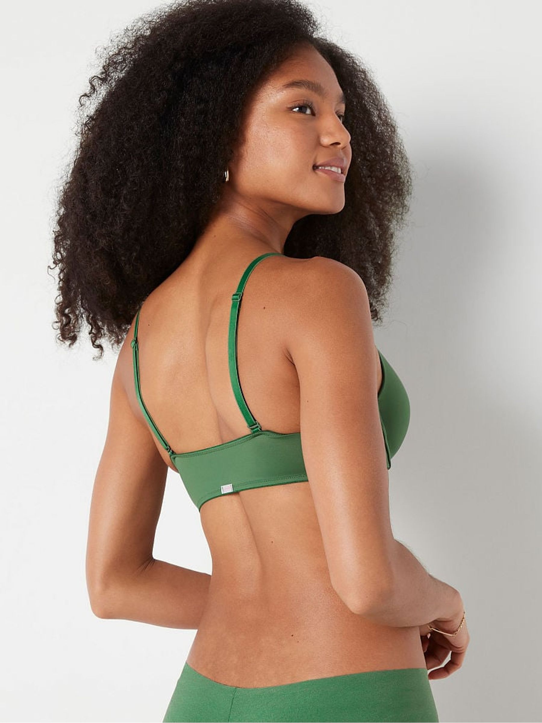 Forest Pine Green Push Up Front Fastening T-Shirt Bra - Image 2 of 3