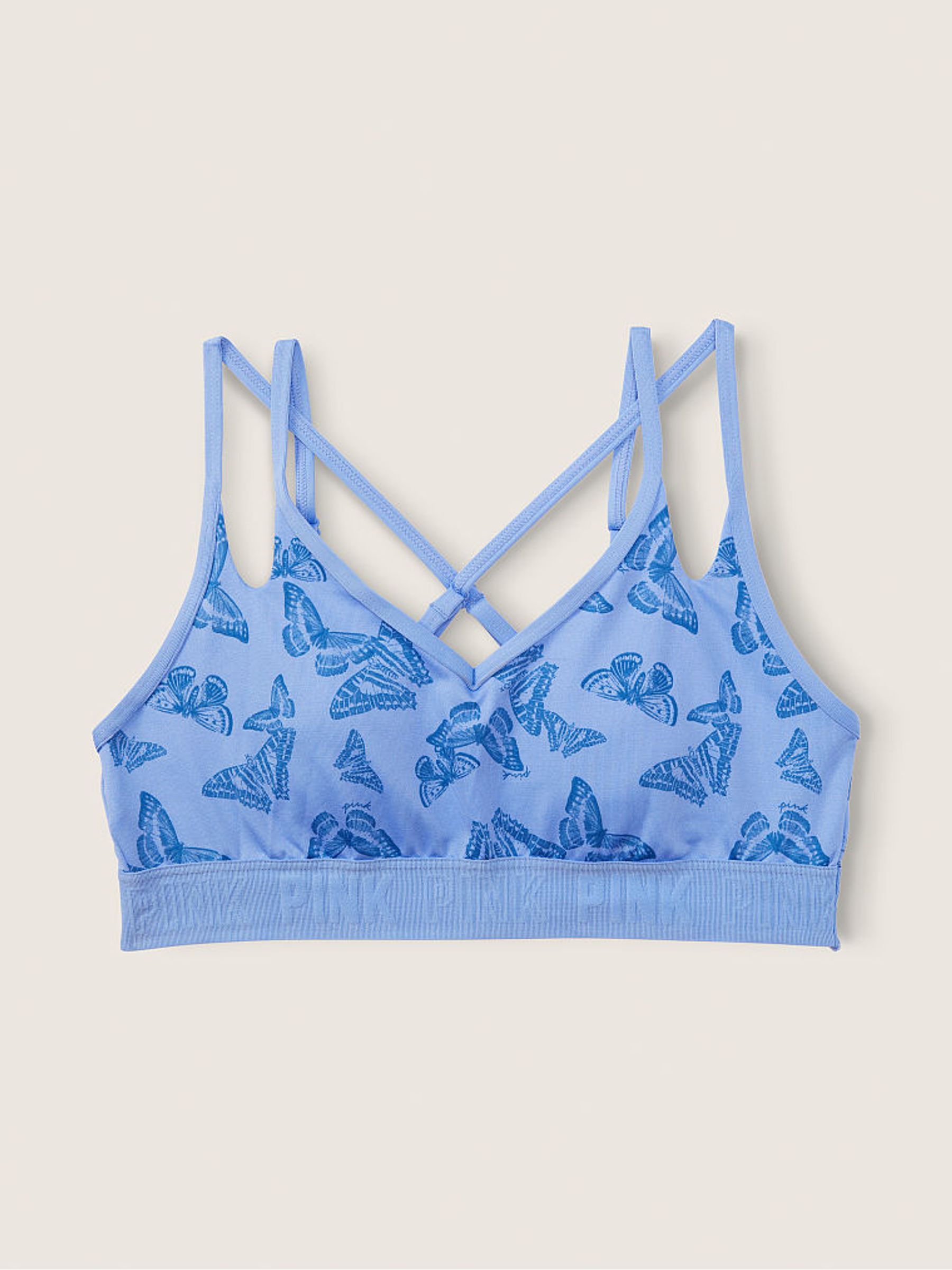 Cornflower Blue Butterfly Ultimate Strappy Back Lightly Lined Bra - Image 3 of 3