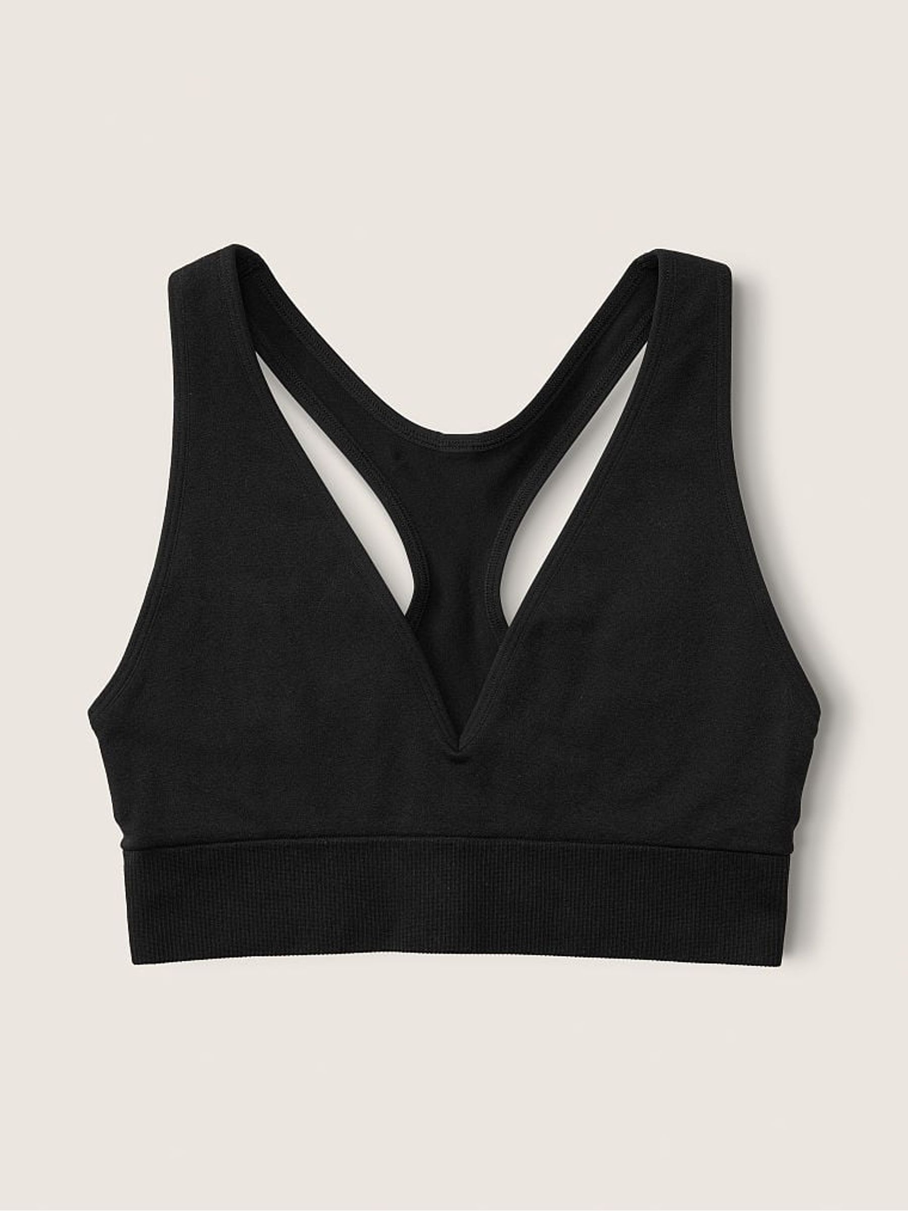 Pure Black Seamless Plunge Bralette - Image 4 of 4