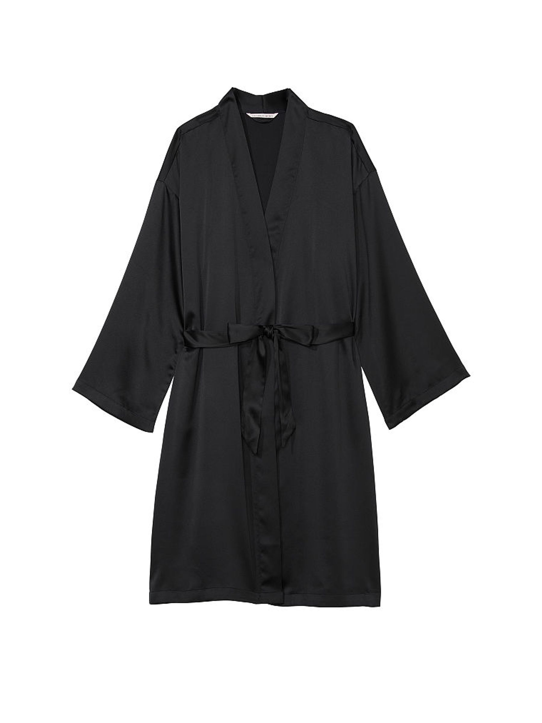 Black Satin Midi Robe - Image 3 of 3