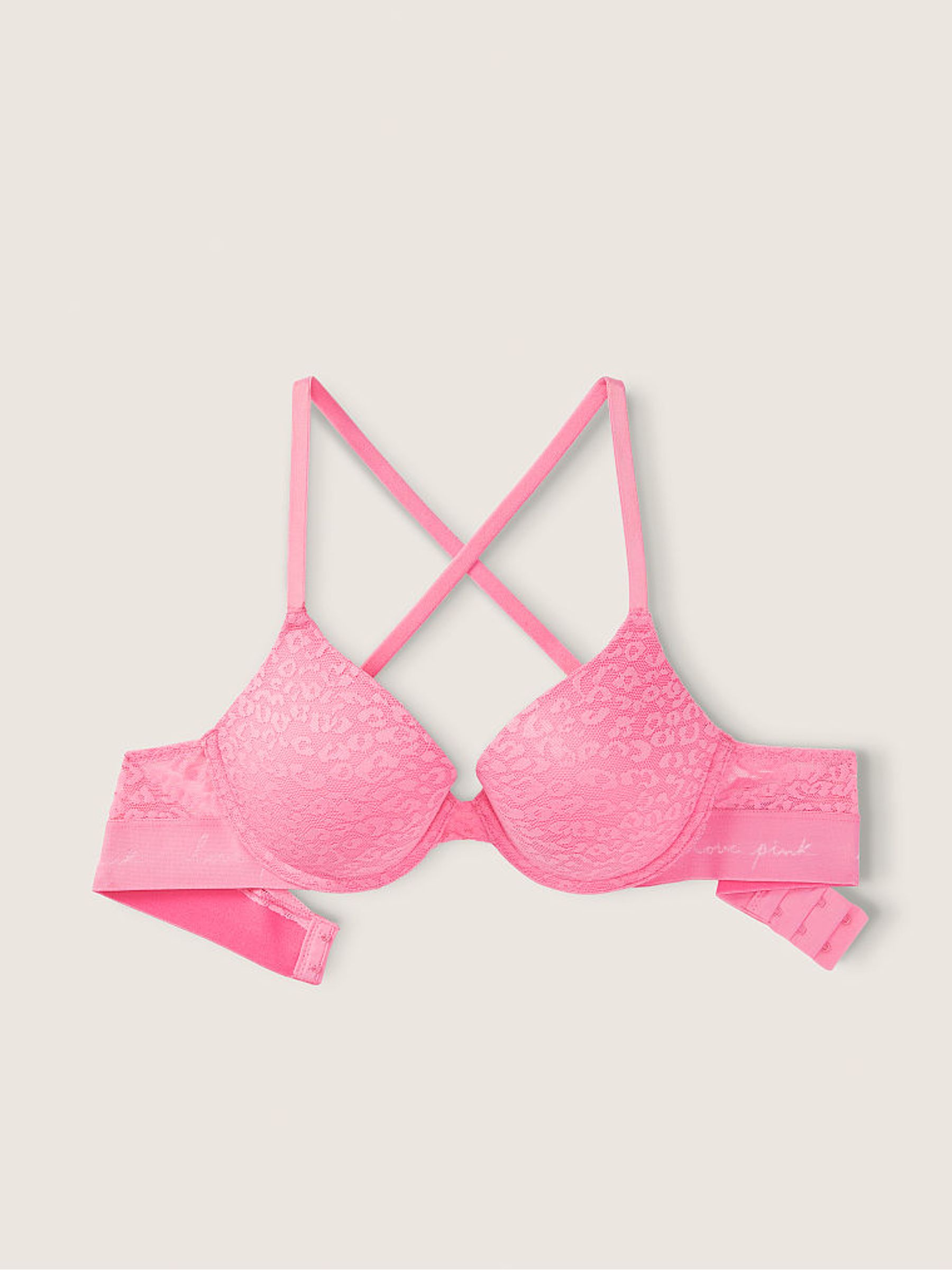Dreamy Pink Lace Push Up T-Shirt Bra - Image 5 of 5