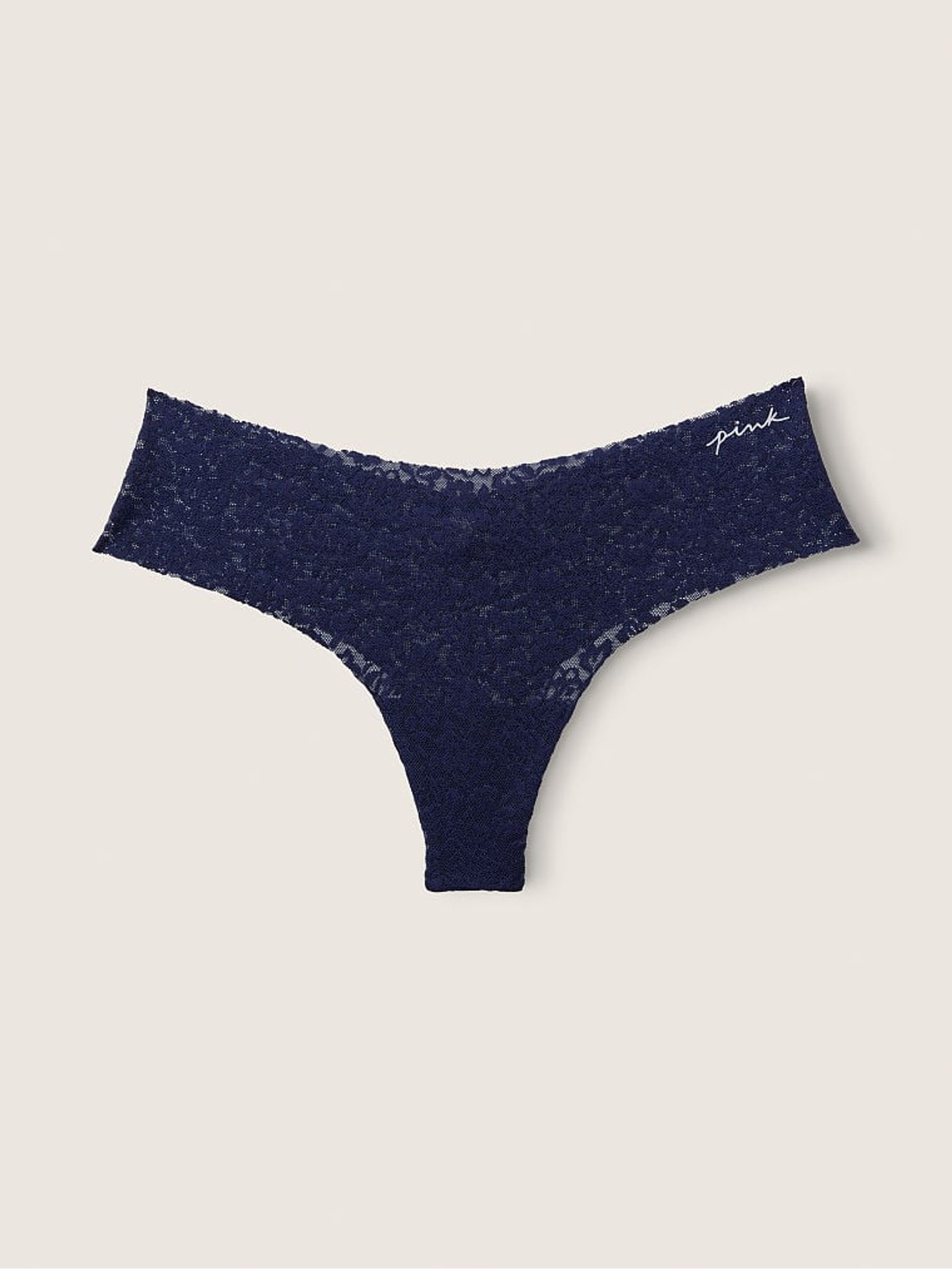 Ensign Blue No-Show Soft Lace Thong Knicker - Image 1 of 2