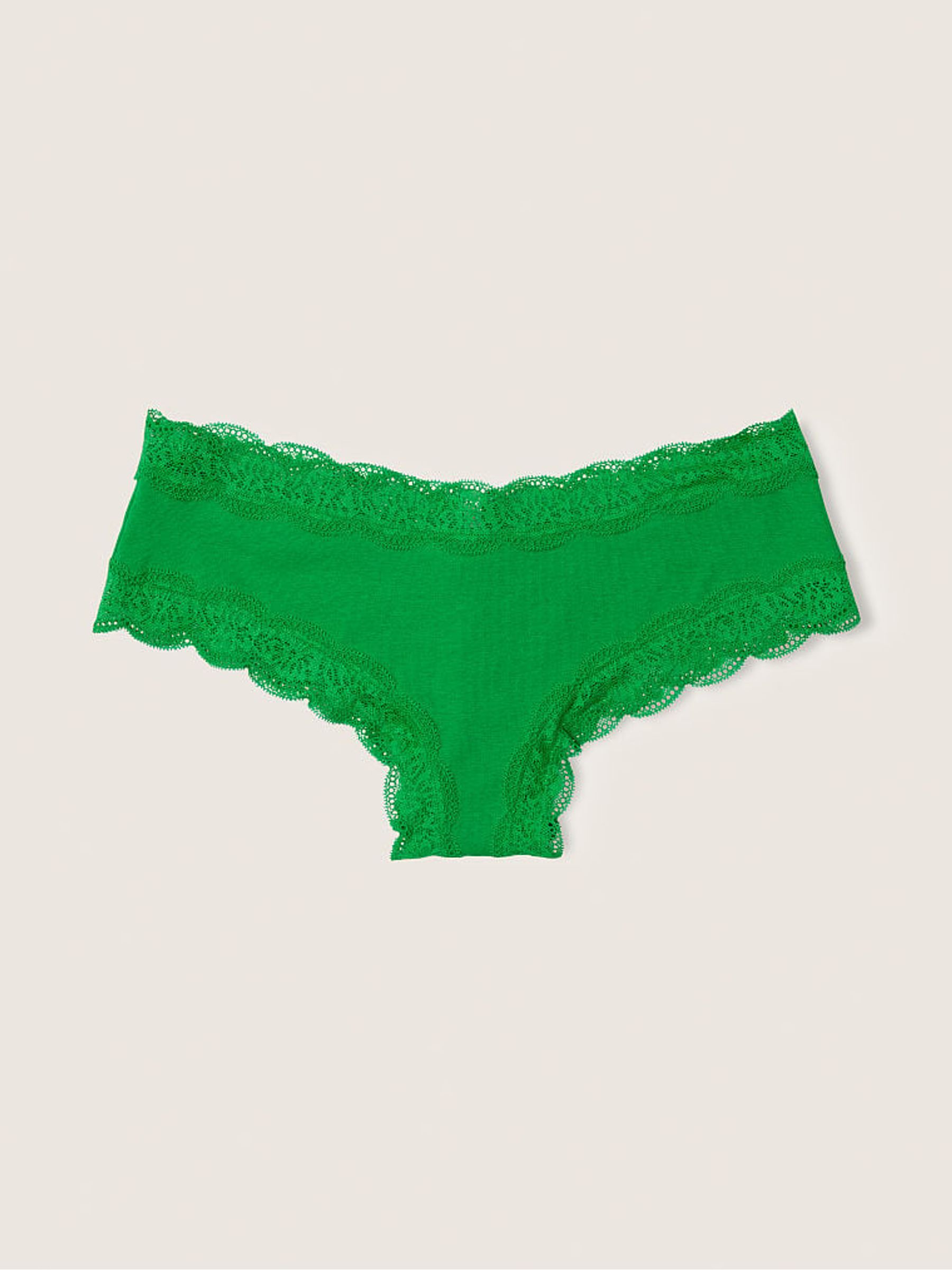Happy Camper Green Lace Trim Cheeky Knickers - Image 1 of 1