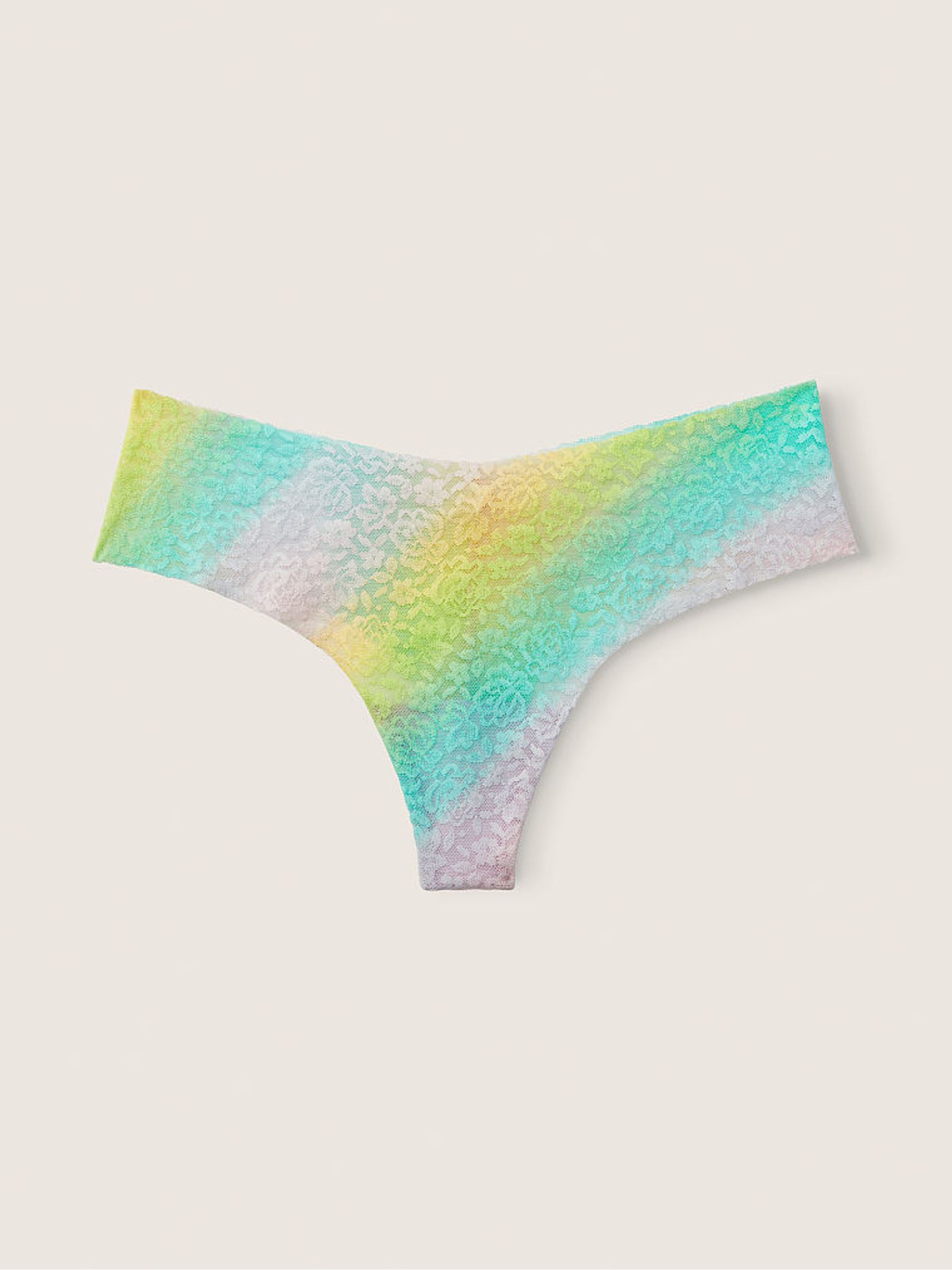 Cornflower Blue Gradient Thong Lace No Show Knickers - Image 1 of 2
