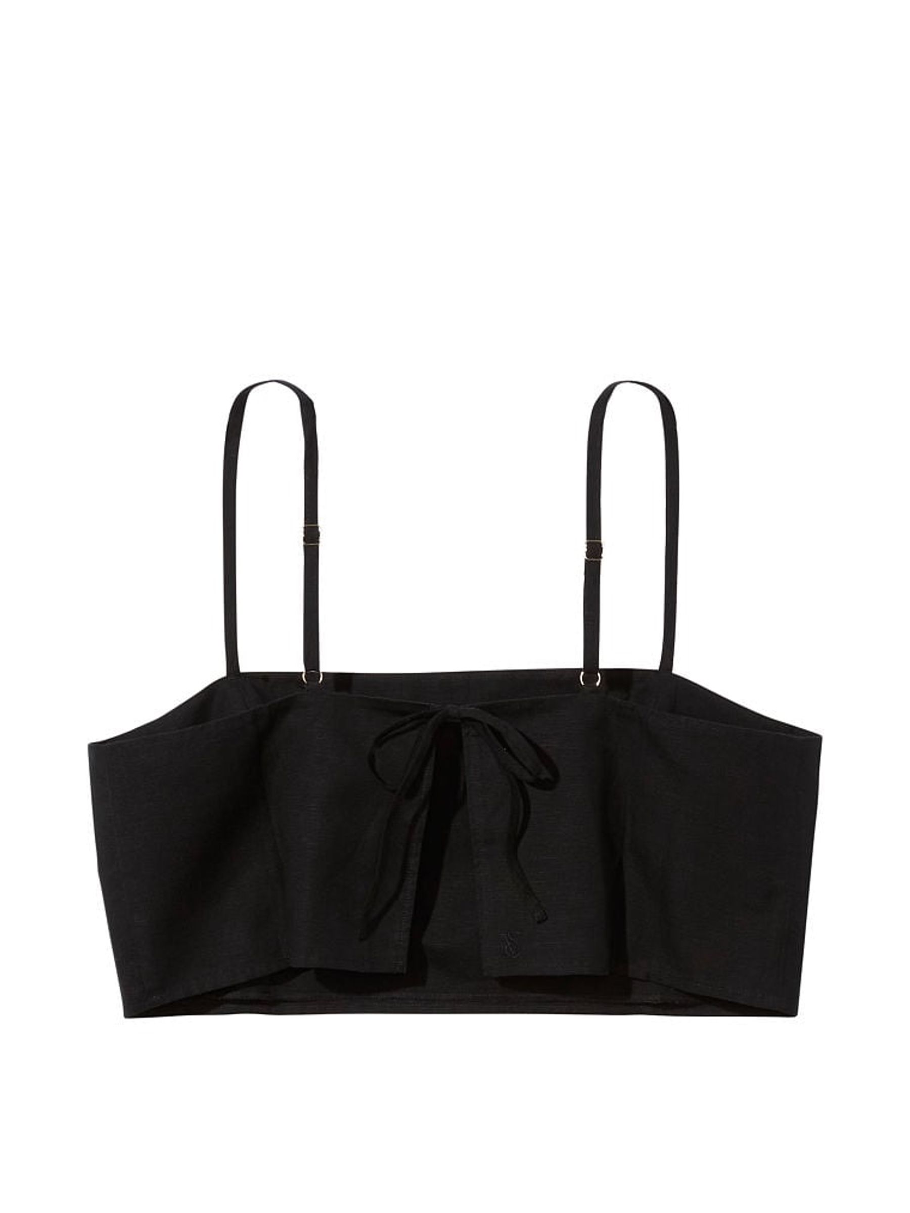 Black Linen Crop Top - Image 4 of 4
