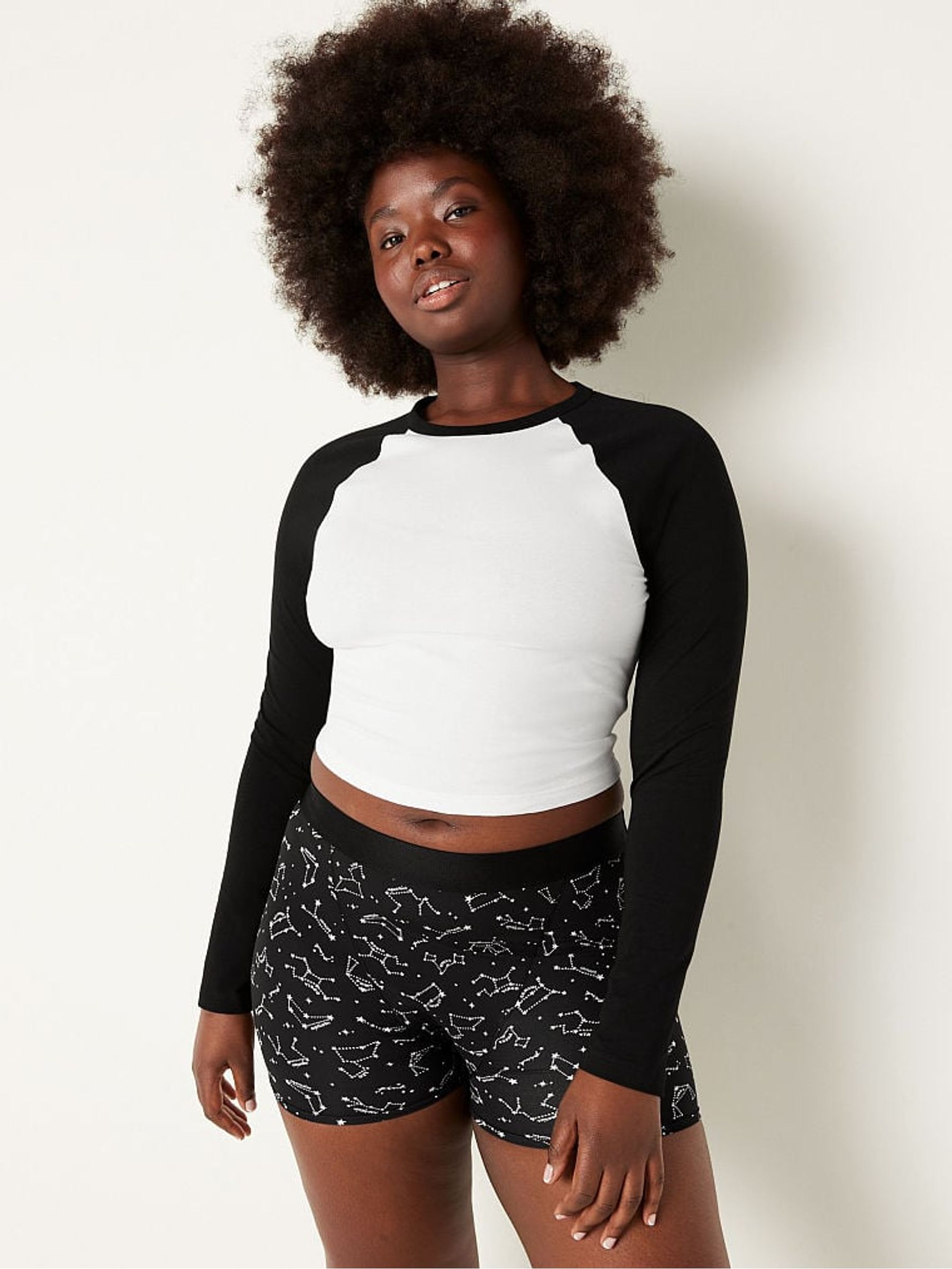 Pure Black Astrology Print Period Boyshort Knickers - Image 1 of 3