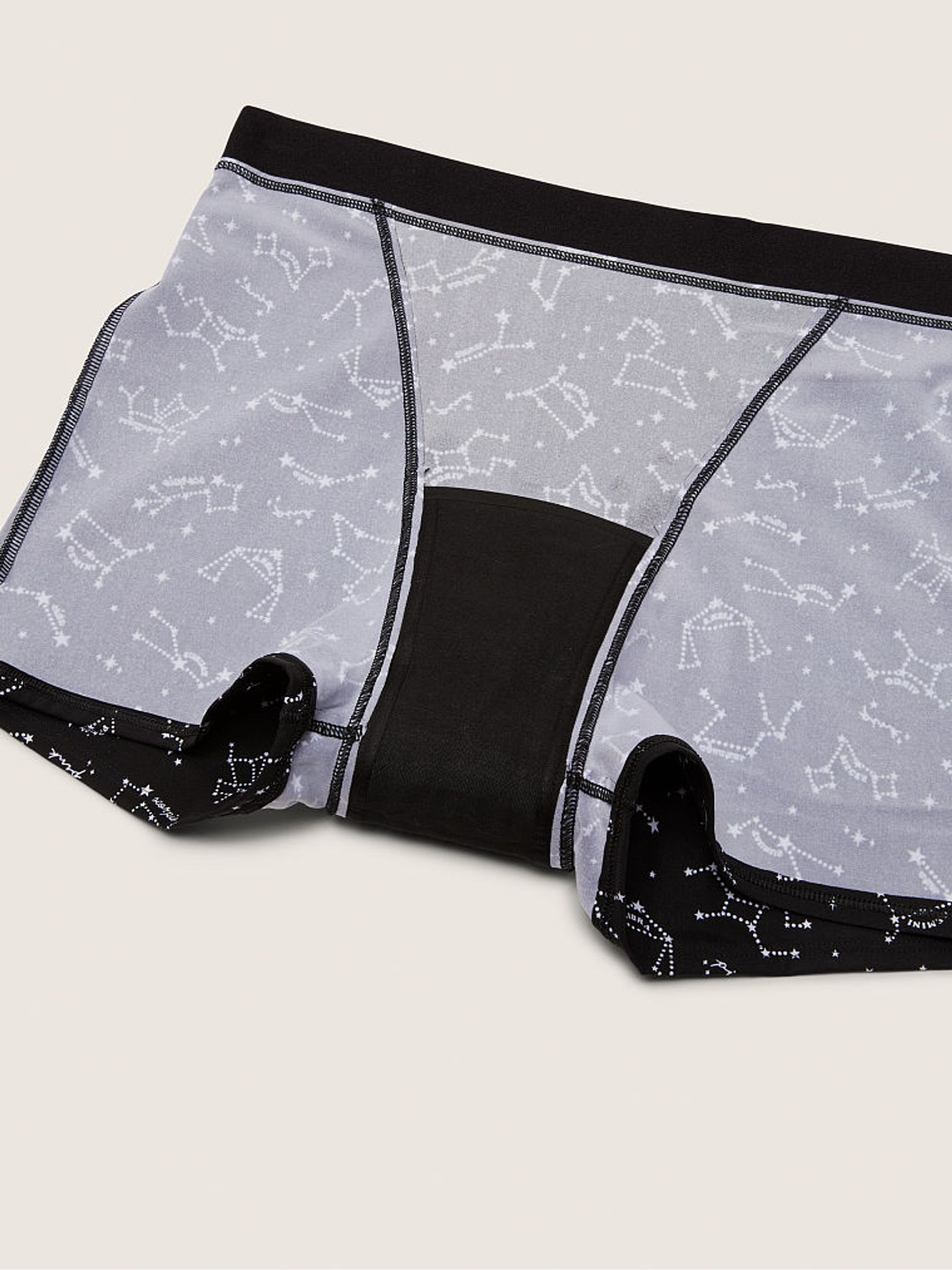 Pure Black Astrology Print Period Boyshort Knickers - Image 3 of 3