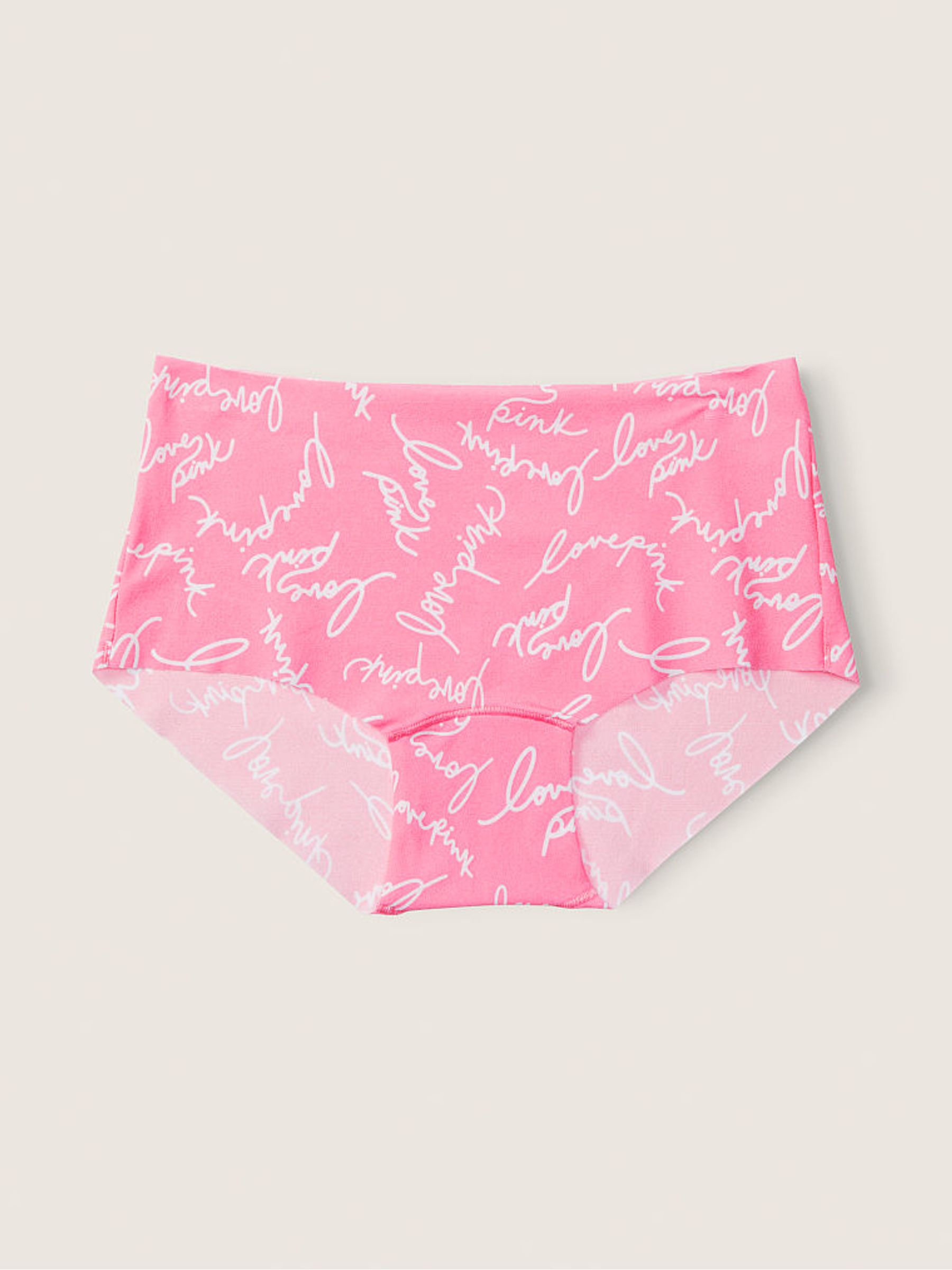 Dreamy Pink Script Font Pink Short Smooth No Show Knickers - Image 1 of 1