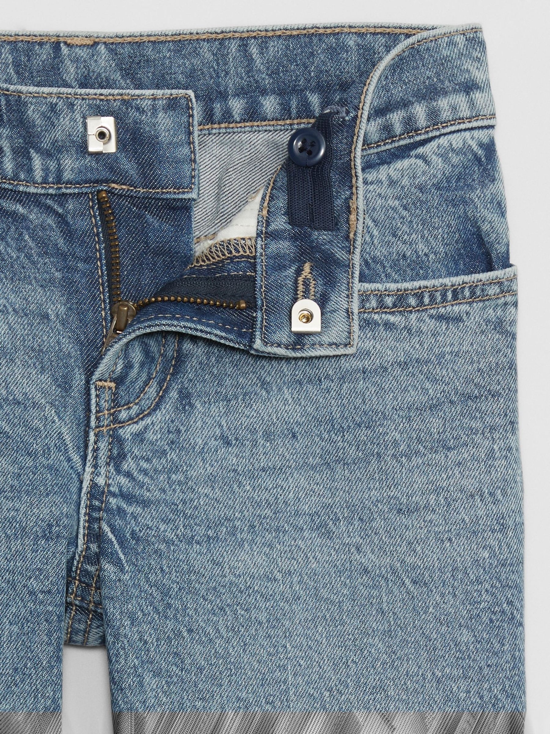 Vintage Wash Blue Mid Rise Straight Washwell Jeans (5-14yrs) - Image 3 of 4