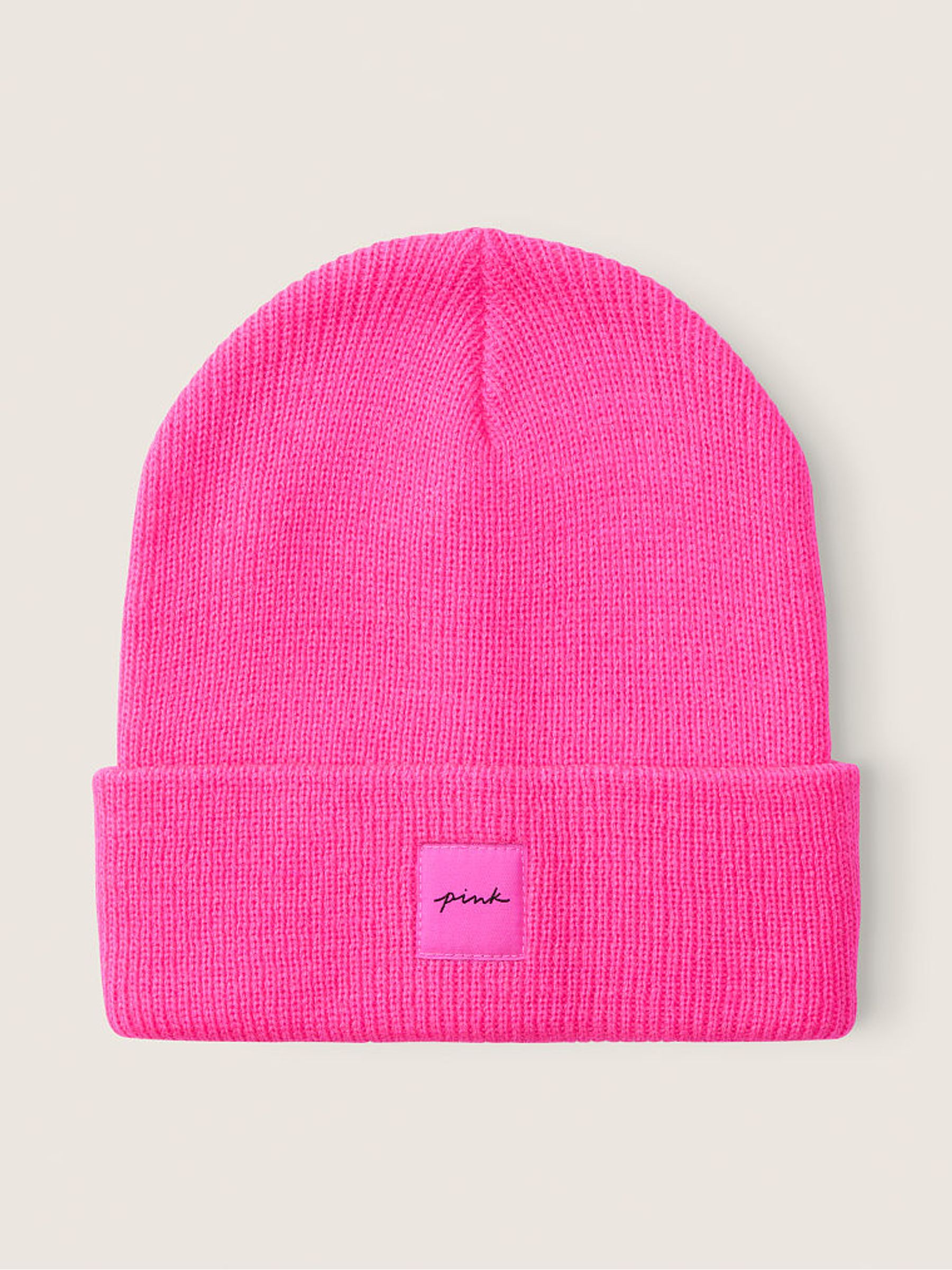 Atomic Pink Rib Beanie Hat - Image 1 of 1