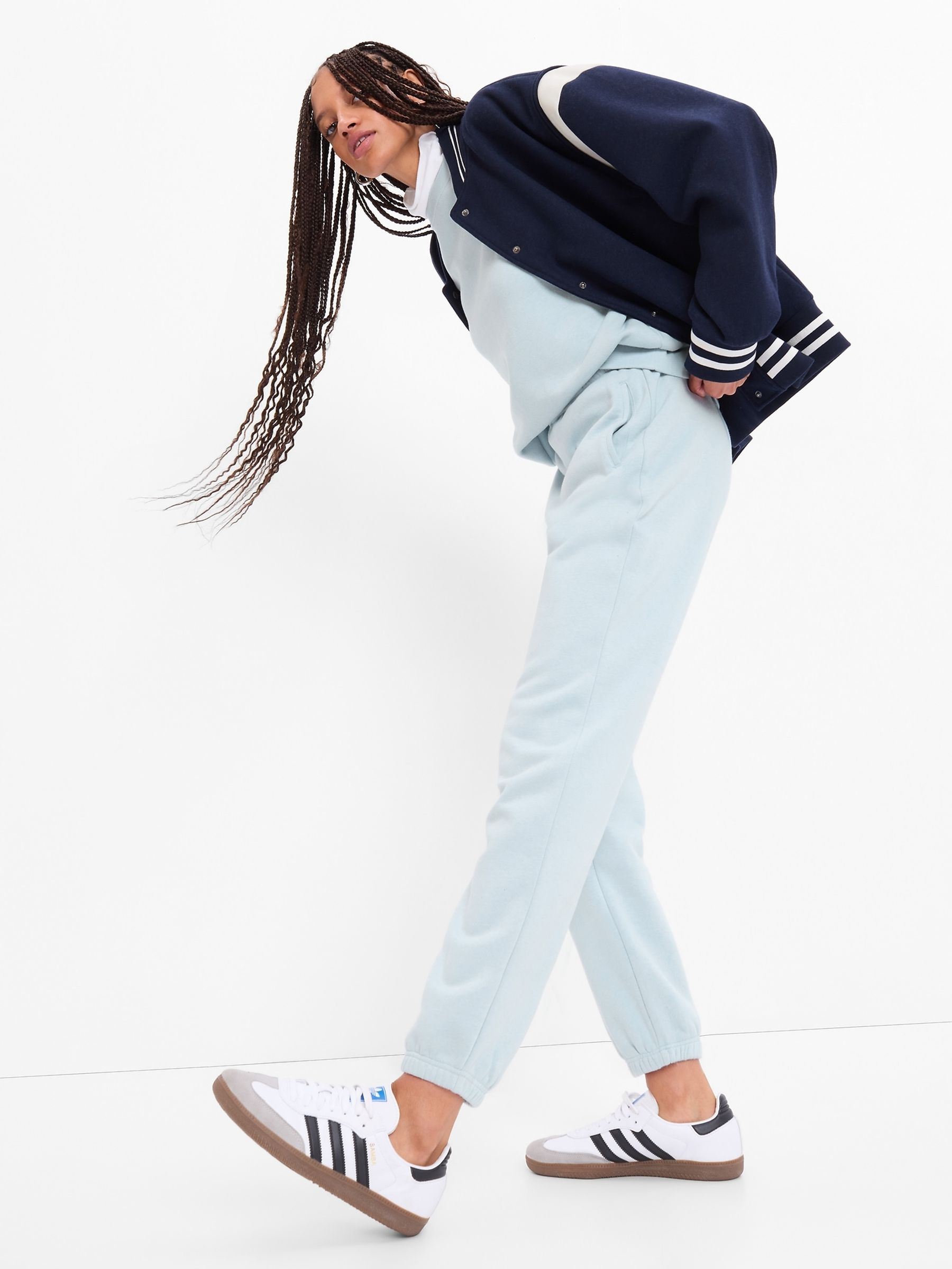 Light Blue High Rise Vintage Soft Pull-On Joggers - Image 1 of 1