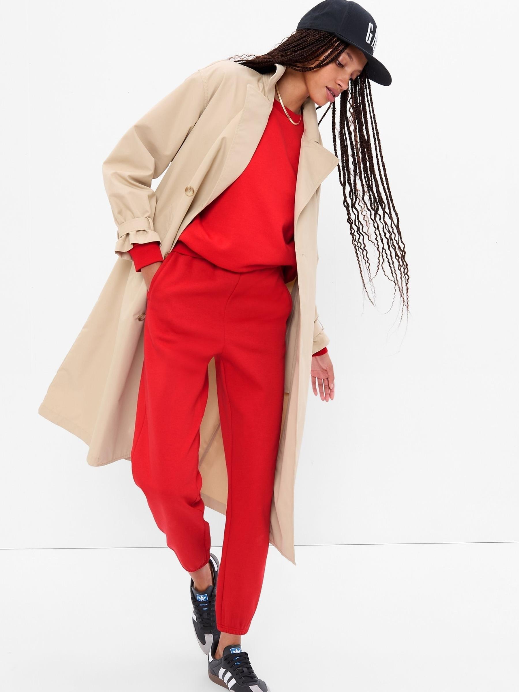 Red High Rise Vintage Soft Pull-On Joggers - Image 1 of 4