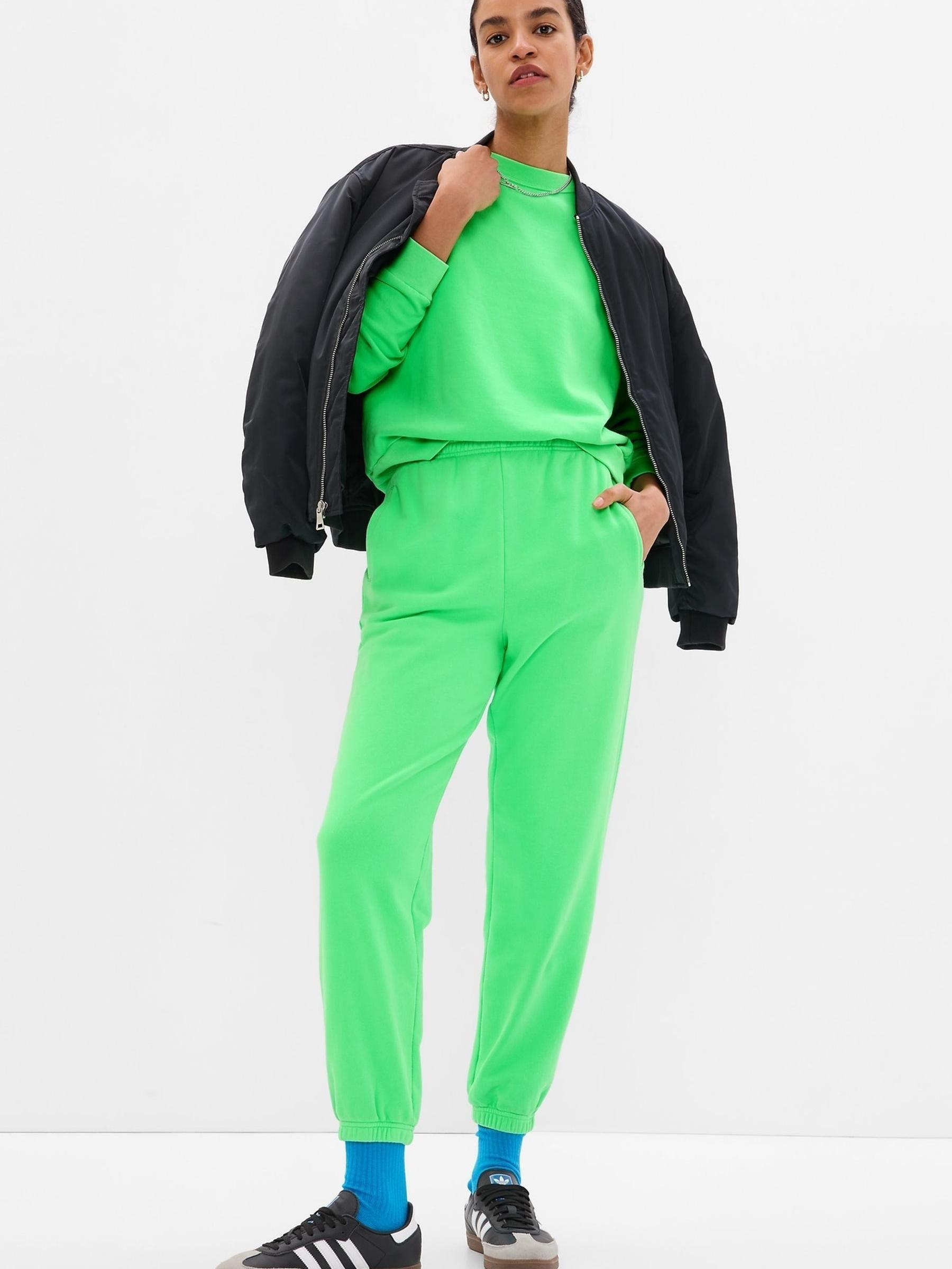 Neon Green High Rise Vintage Soft Pull-On Joggers - Image 1 of 1