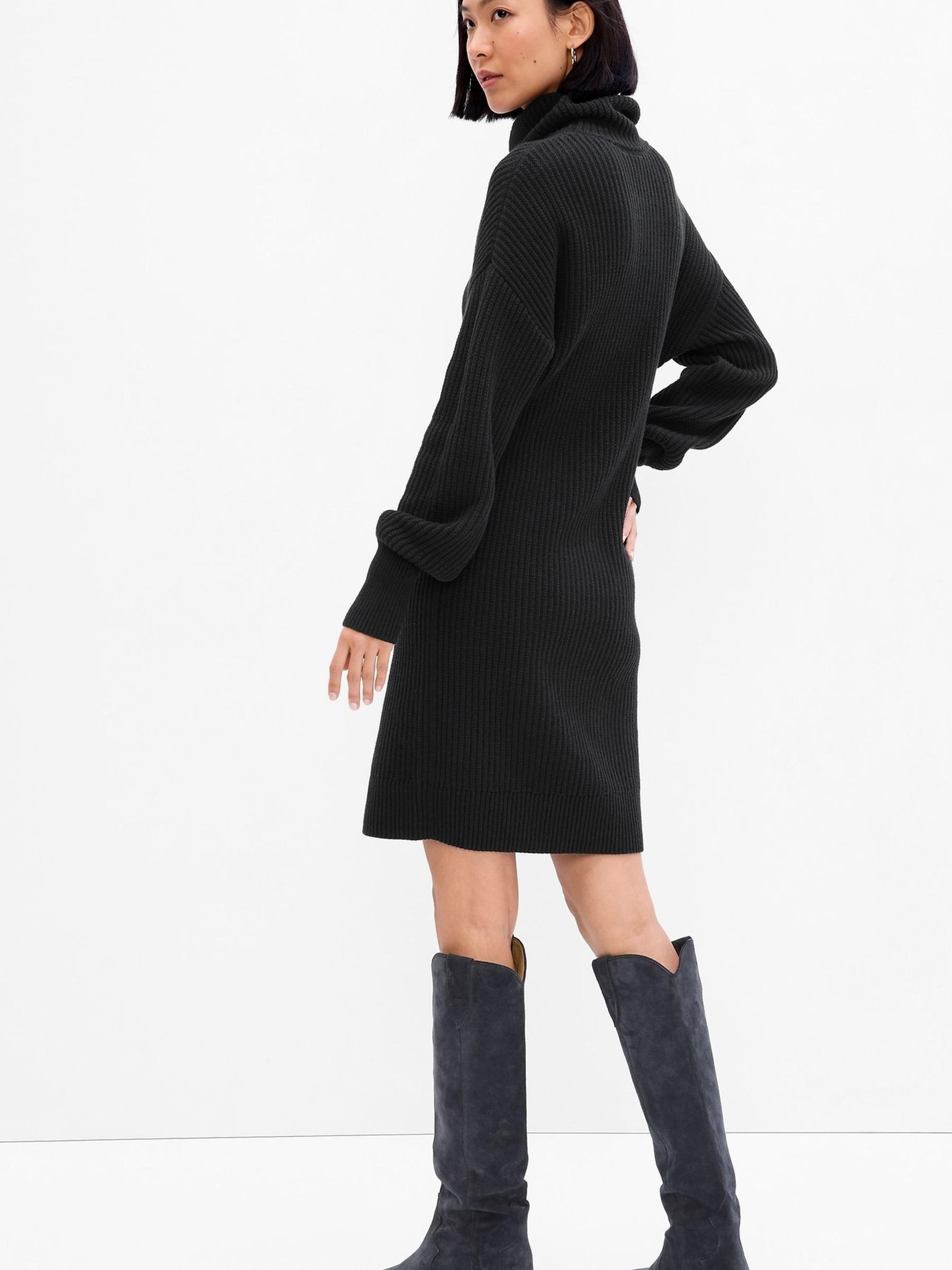Black Turtleneck Jumper Dress - Image 2 of 5