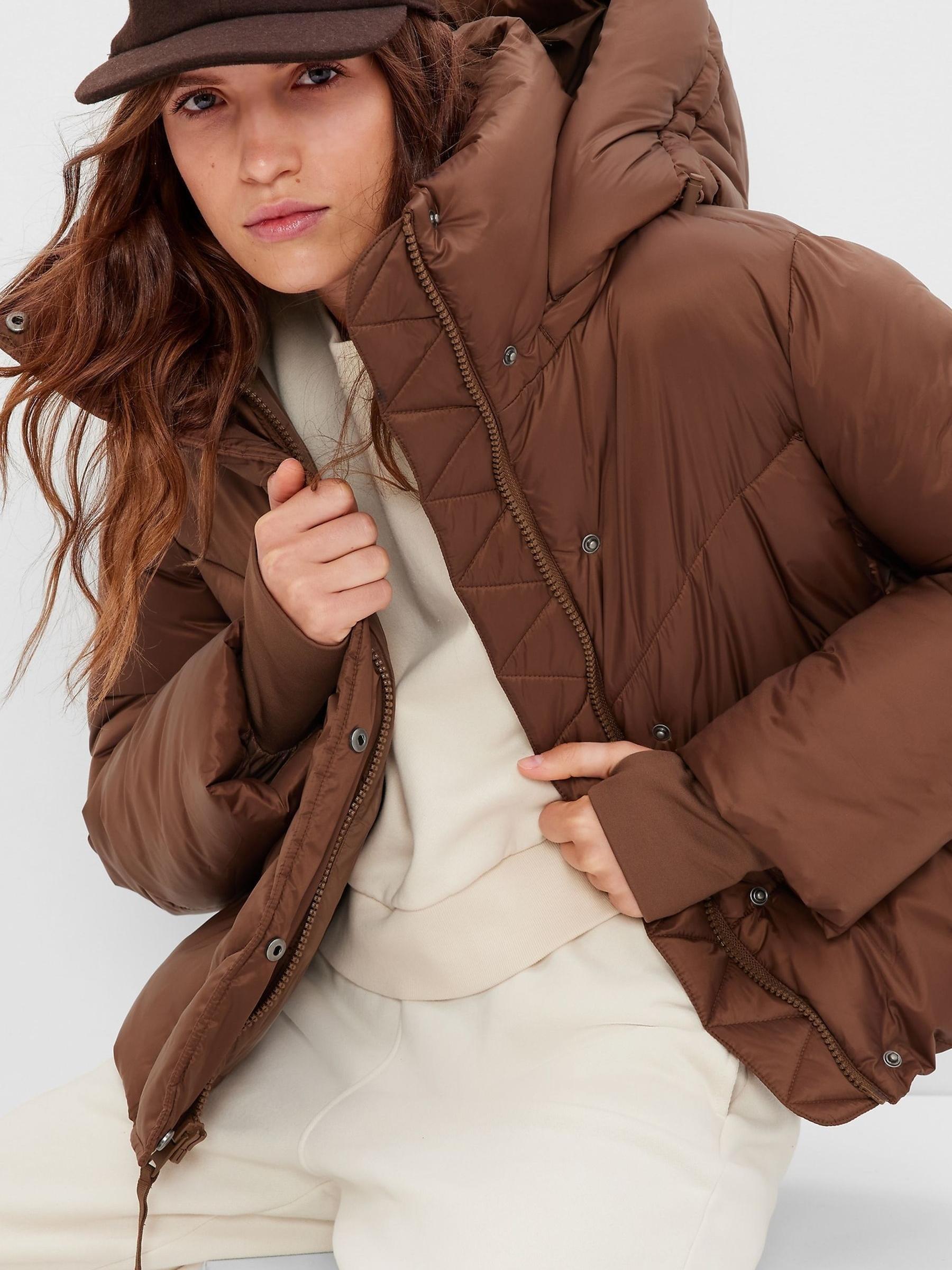 Brown Big Puff Cropped Jacket - Image 1 of 1