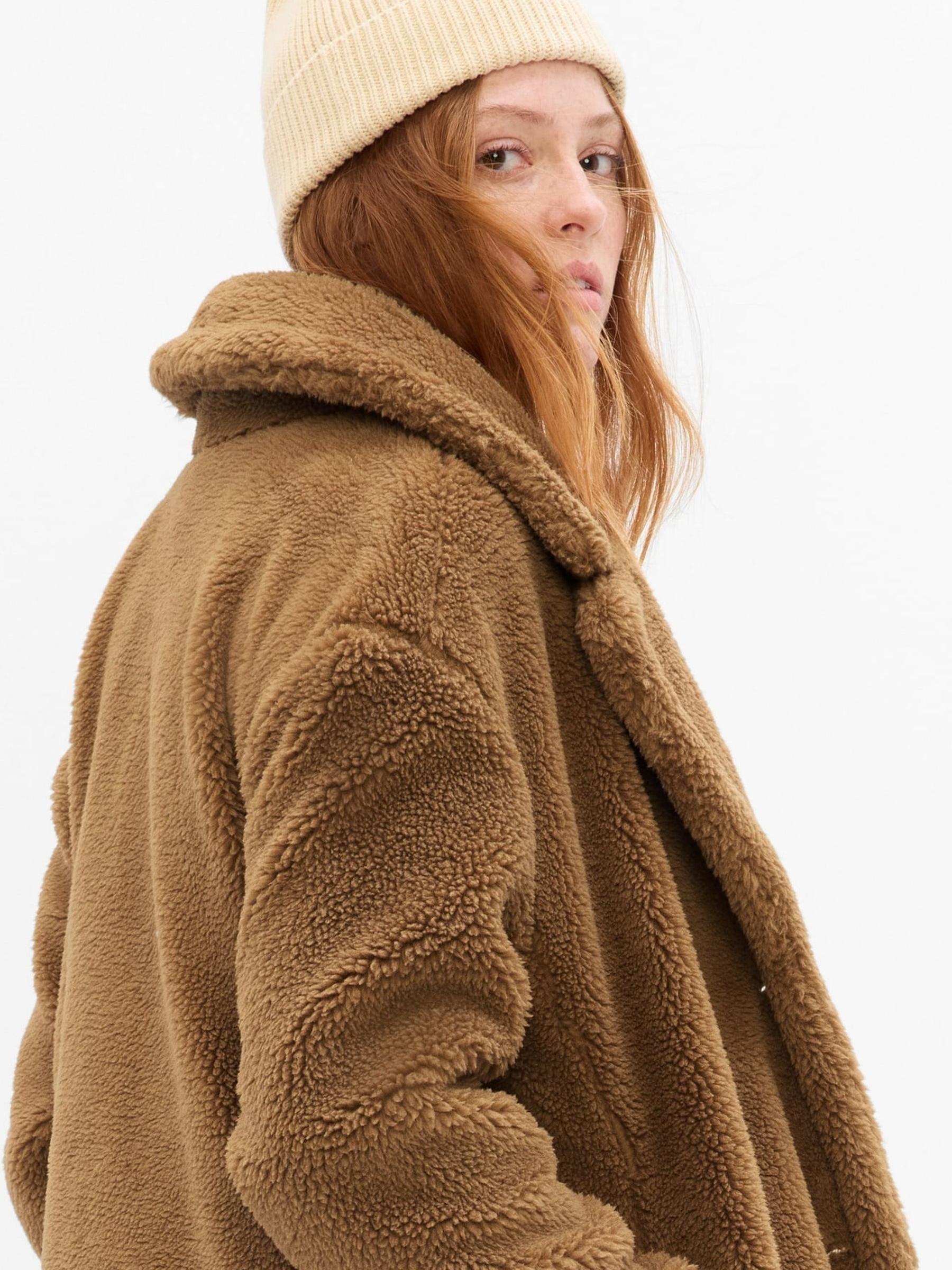 Brown Sherpa Coat - Image 2 of 4