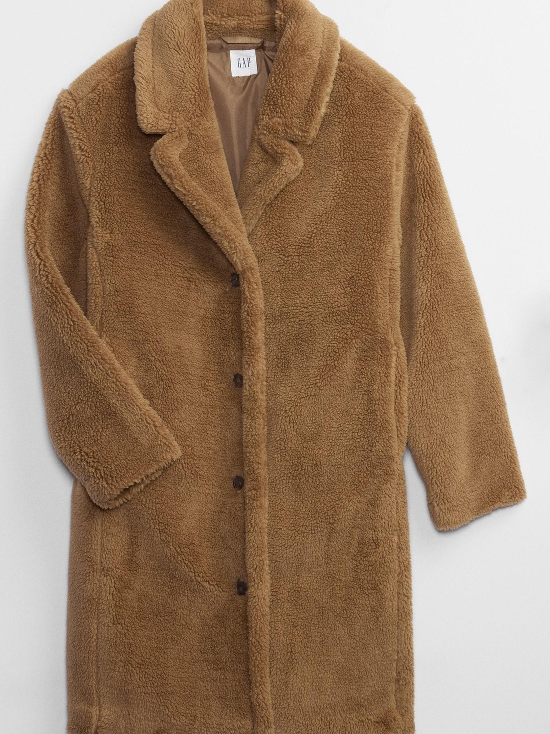 Brown Sherpa Coat - Image 3 of 4