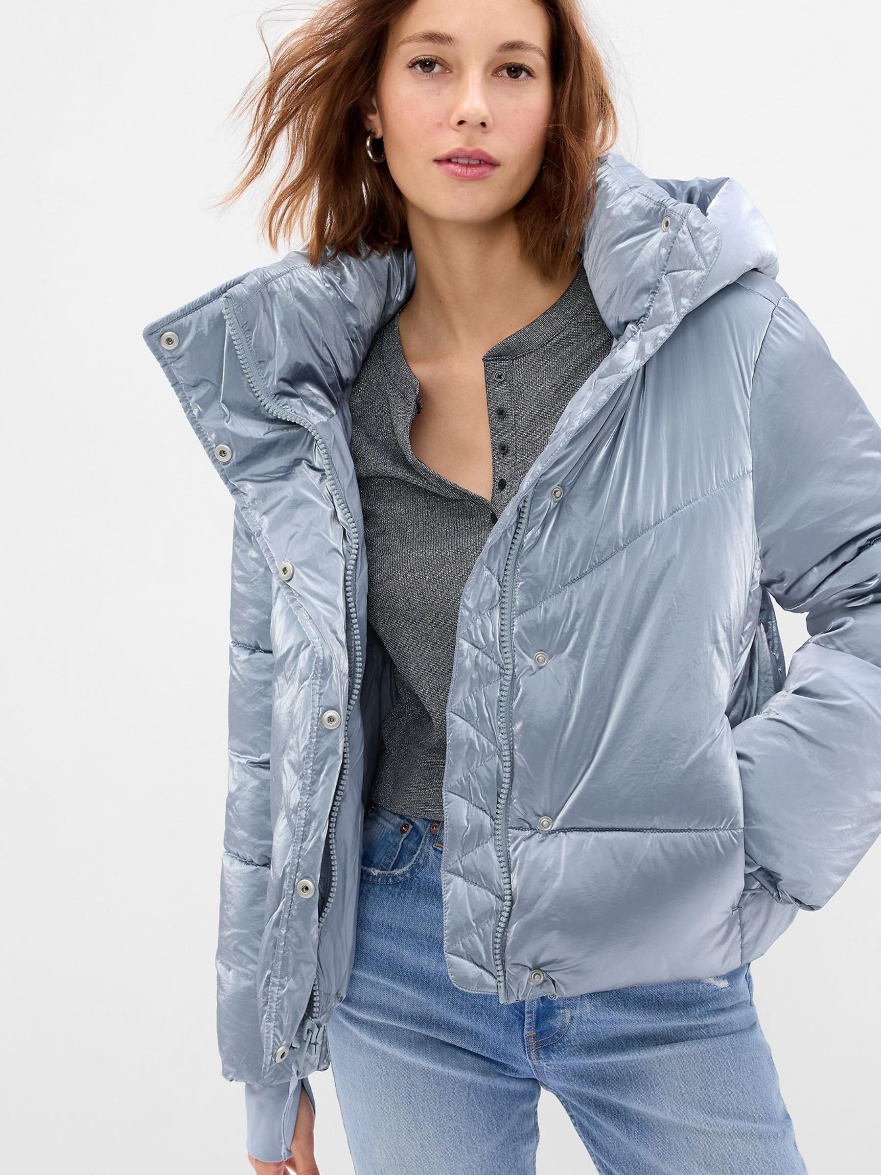 Blue Big Puff Cropped Jacket - Image 1 of 1