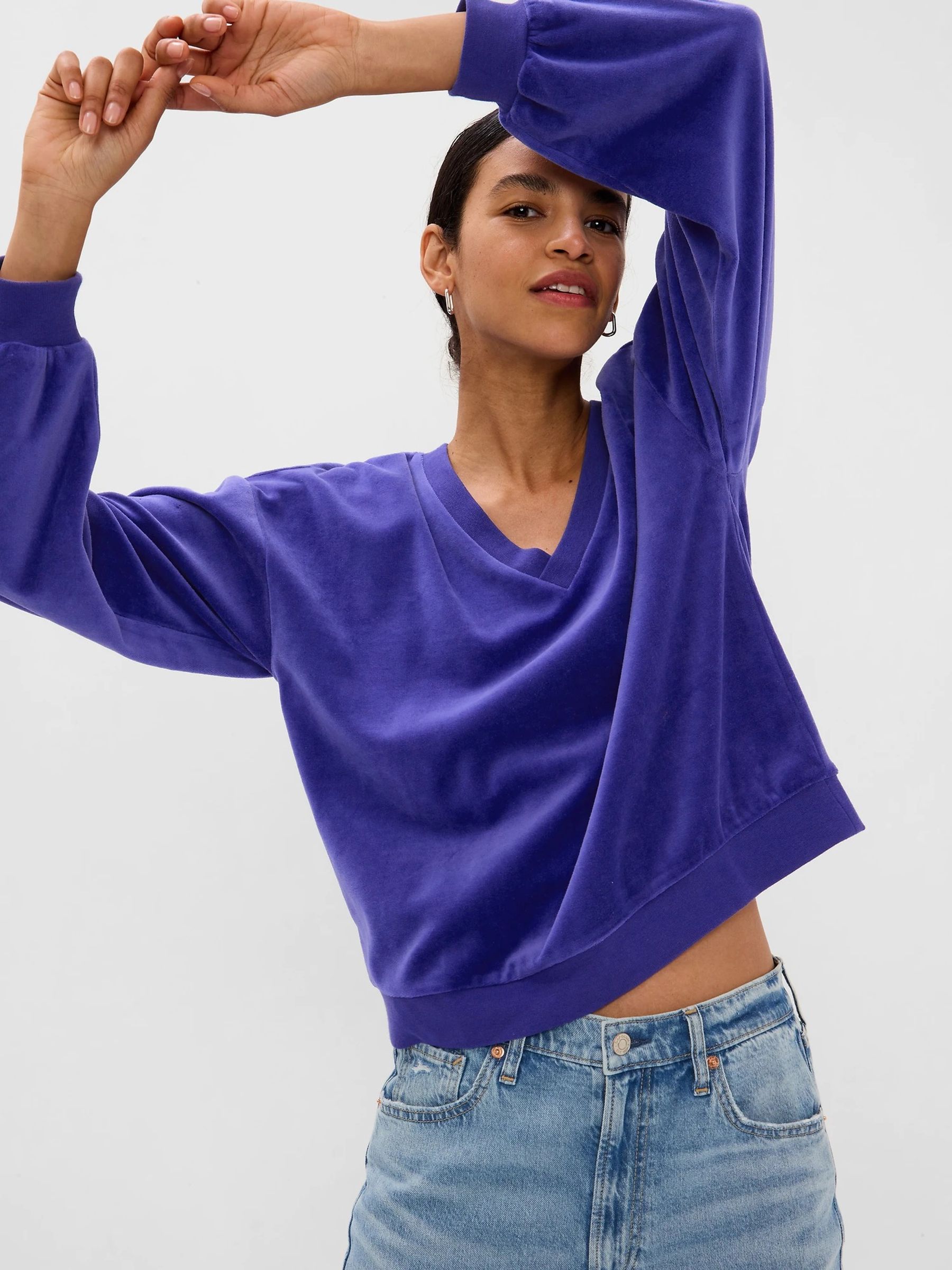 Blue Velour Jumper - Image 3 of 3