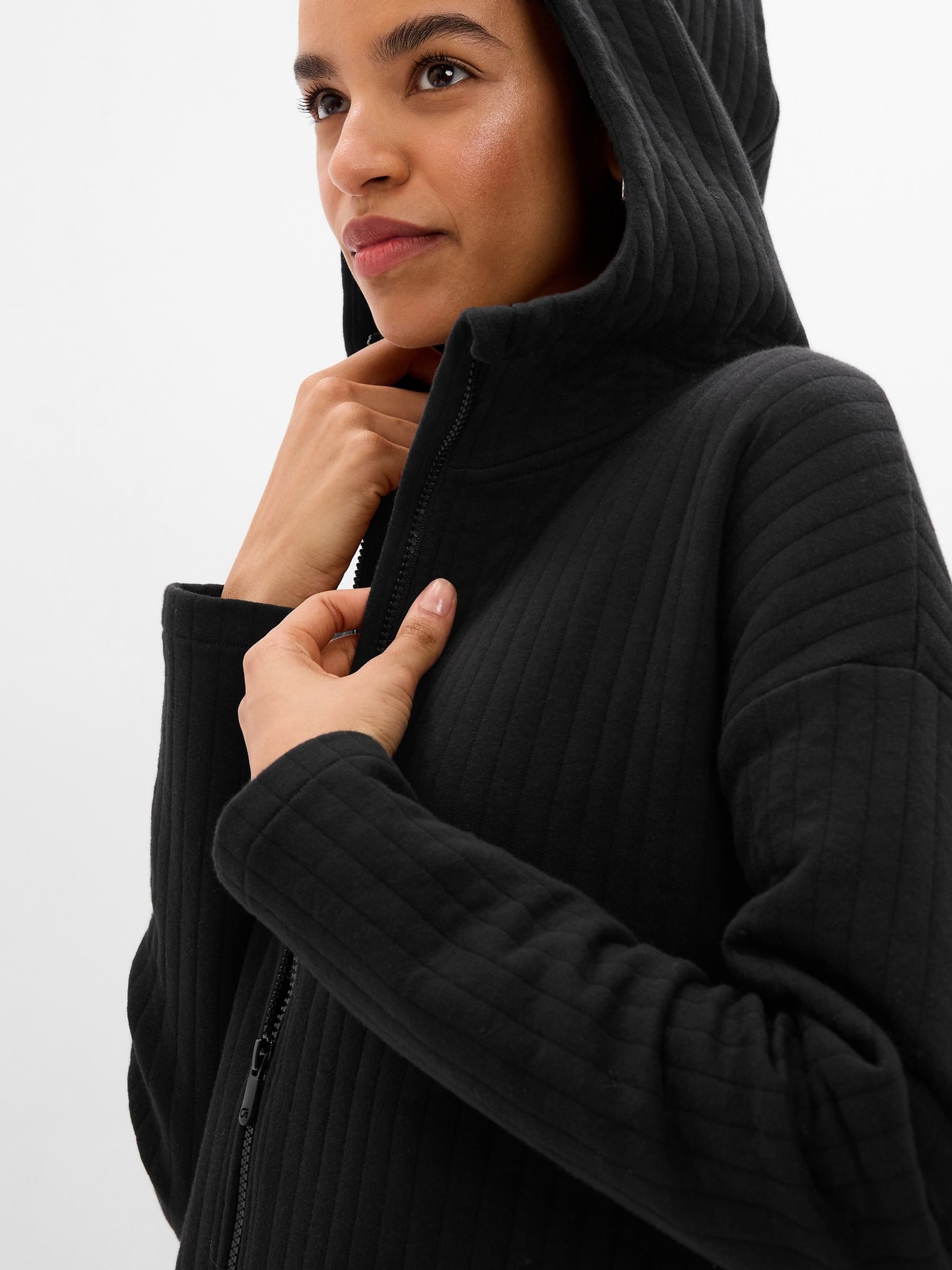 Black Jacquard Full-Zip Jacket - Image 3 of 4