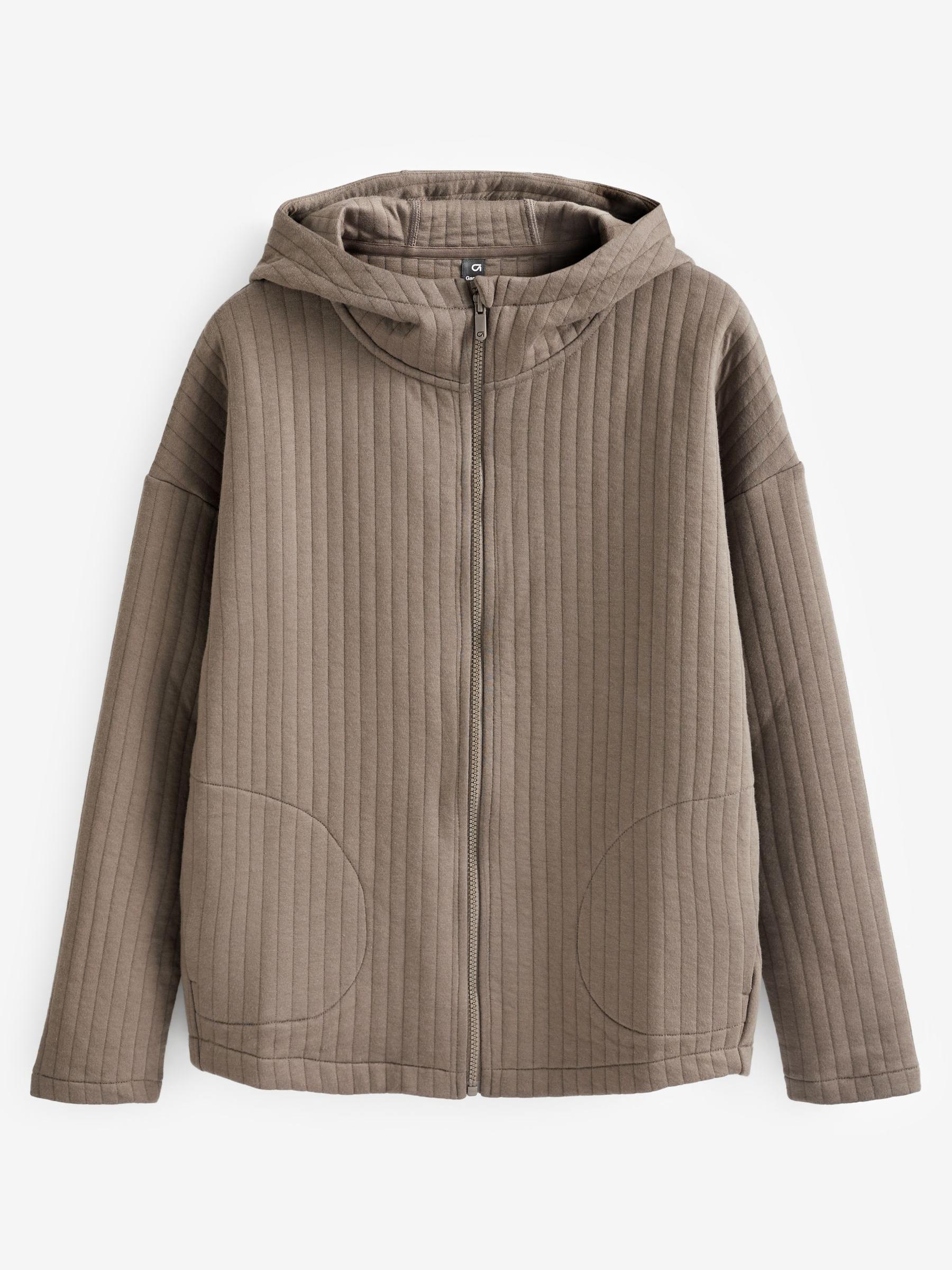 Brown Jacquard Full-Zip Jacket - Image 4 of 4