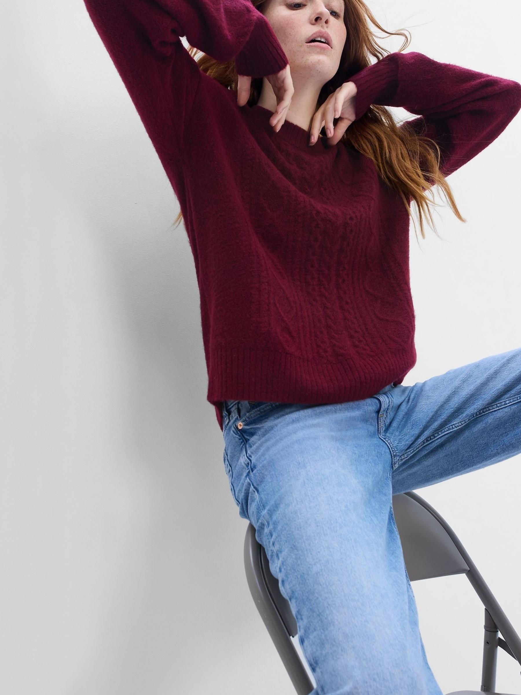 Red Forever Cosy Cable Knit Jumper - Image 1 of 1