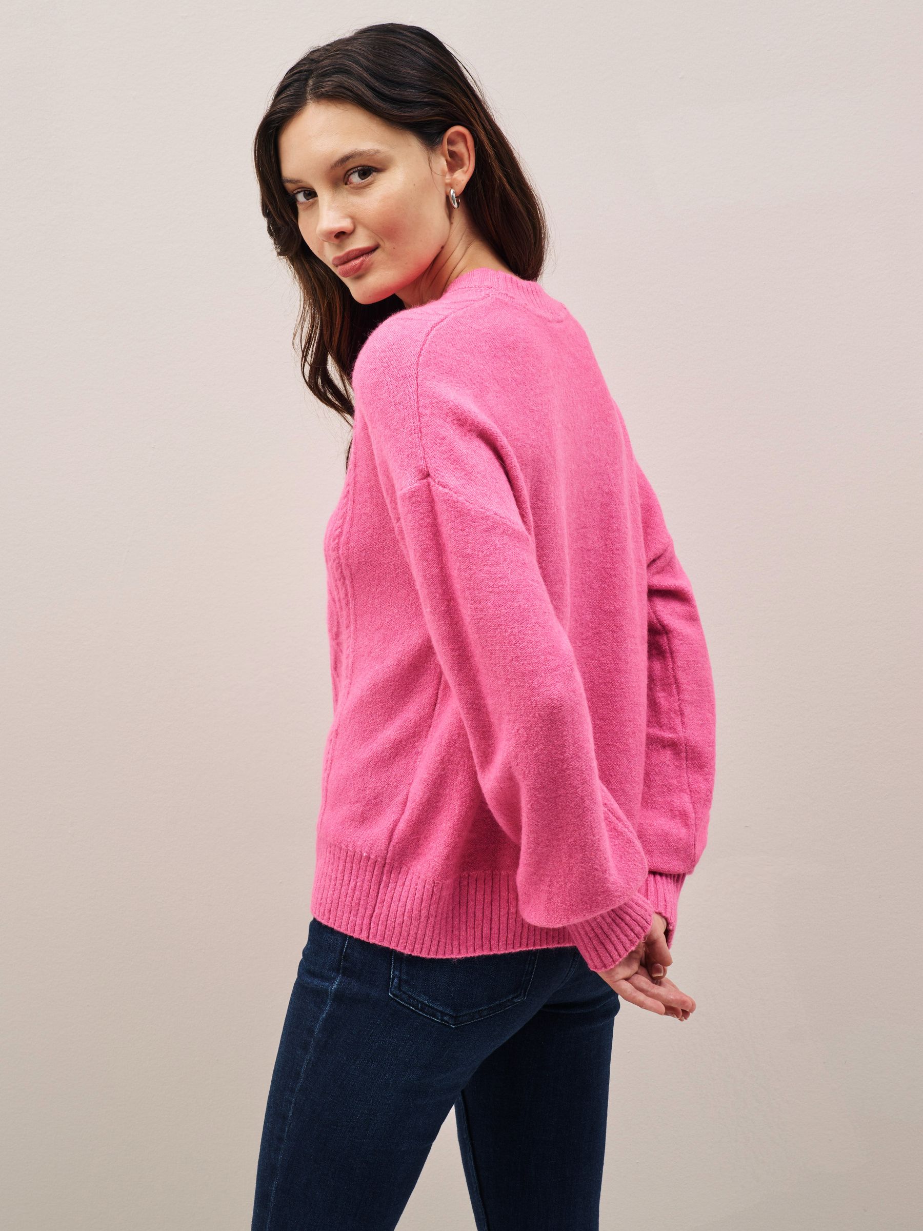 Pink Forever Cosy Cable Knit Jumper - Image 2 of 5