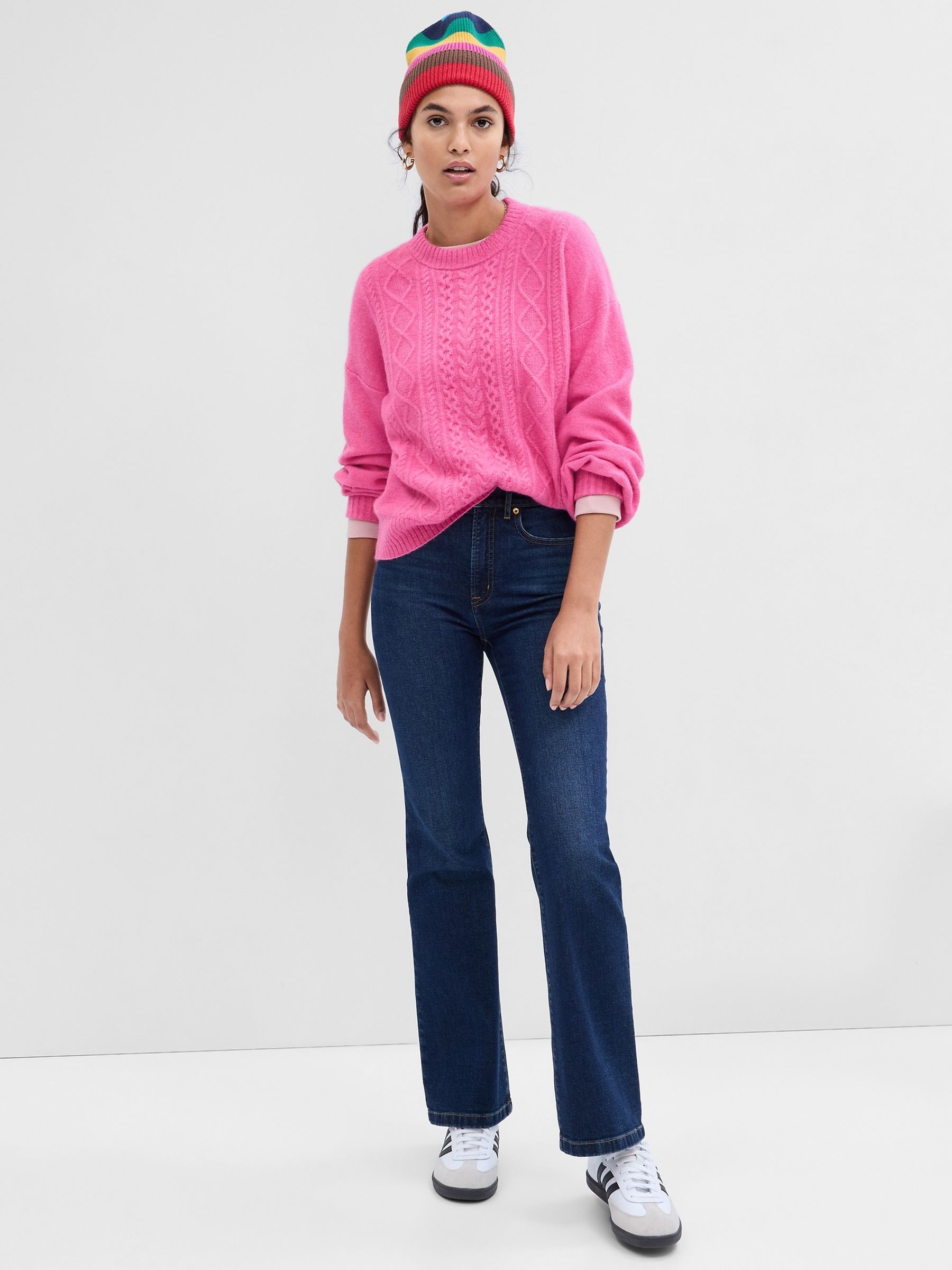 Pink Forever Cosy Cable Knit Jumper - Image 3 of 5