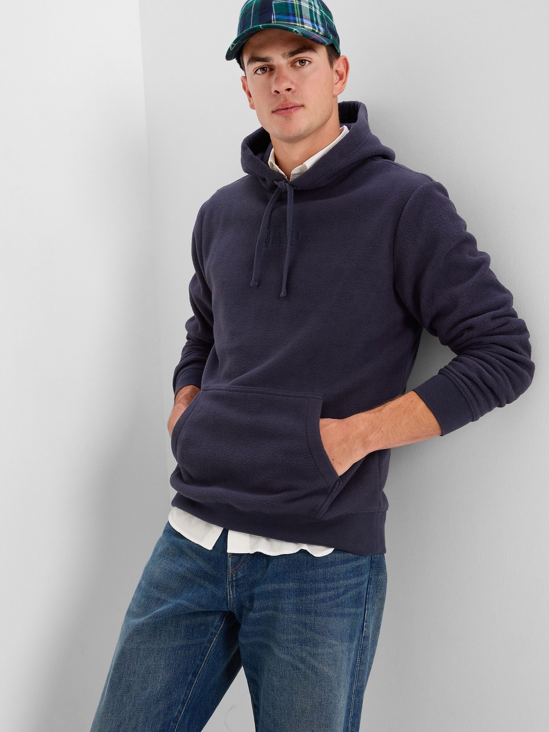 Navy Blue Mini Logo Hoodie - Image 1 of 2